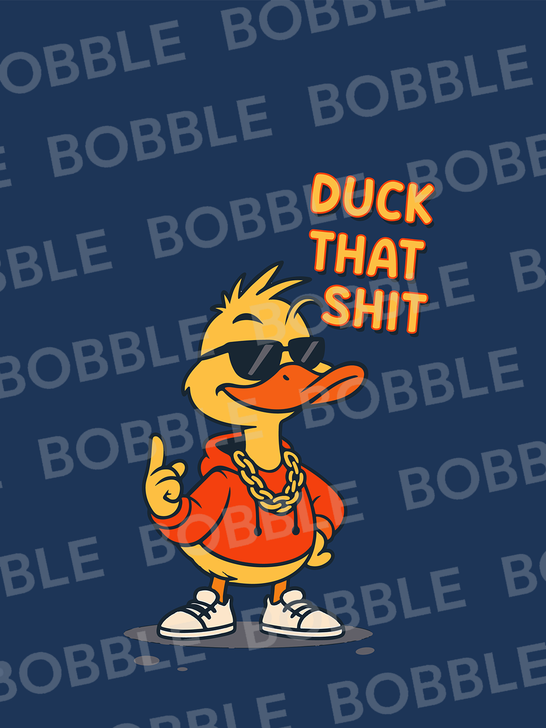 Cool Duck Blue iPhone Cover – For iPhone 11, 11 Pro, 12, 12 Pro, 13, 13 Pro, 14, 14 Pro, 15, 15 Pro, 16, 16 Pro | Cartoon Duck Case | Shockproof Funny Phone Cover