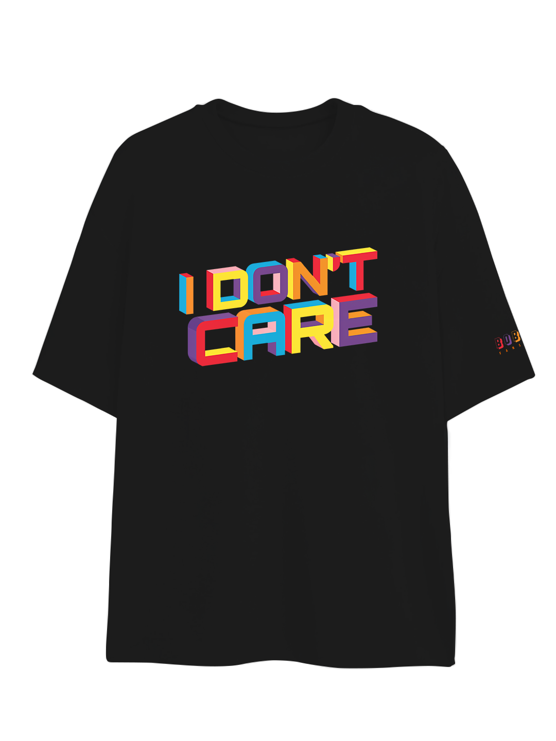 I Don't Care Tee in Black - Embrace Your Chill Vibe For Men