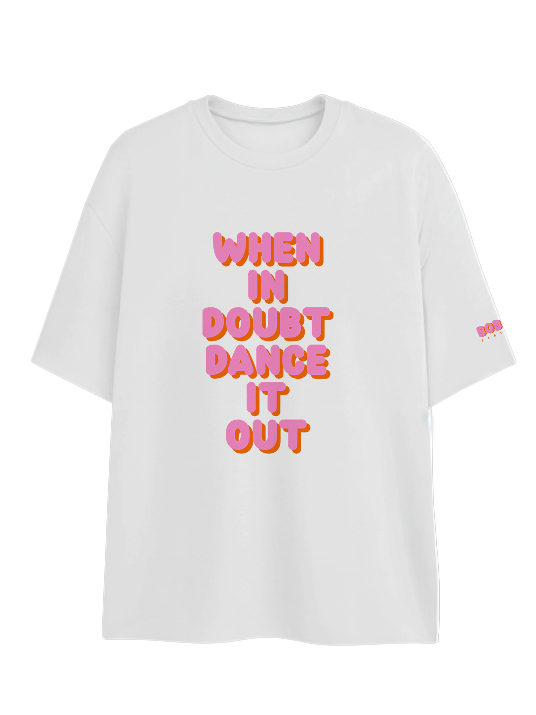 When in Doubt, Dance It Out Tee in White - Find Your Rhythm For Men
