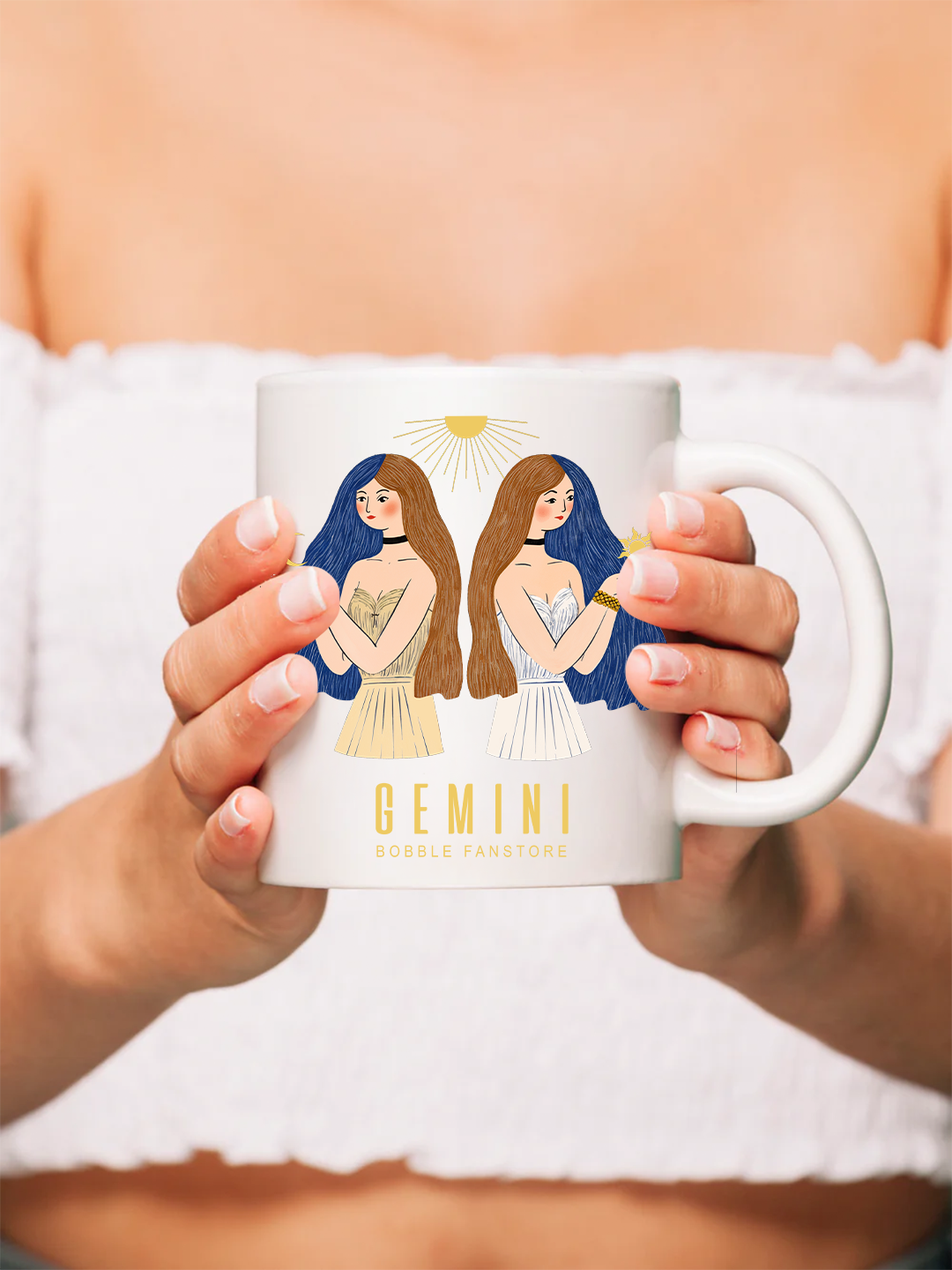 Gemini Zodiac Sign Coffee Mug – 330ml White Ceramic Astrology Cup, Gemini Gift for Men & Women, Horoscope Birthday Gift