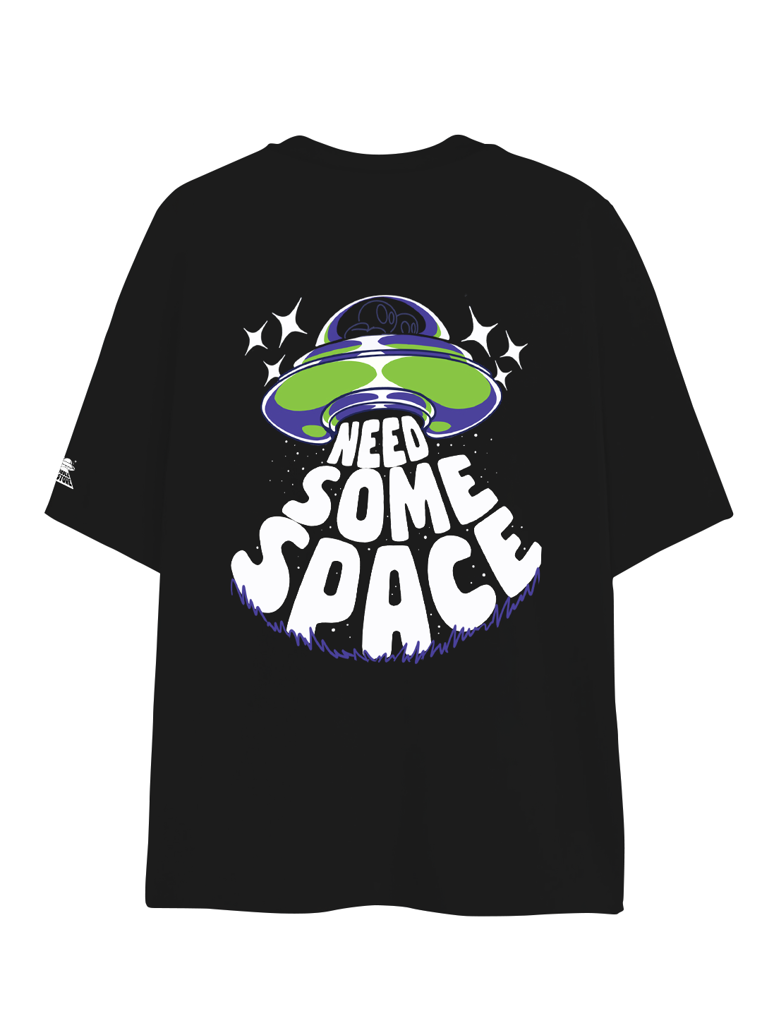 Space Bound T-shirt in Black – Cosmic Adventure Graphic Tee For Men