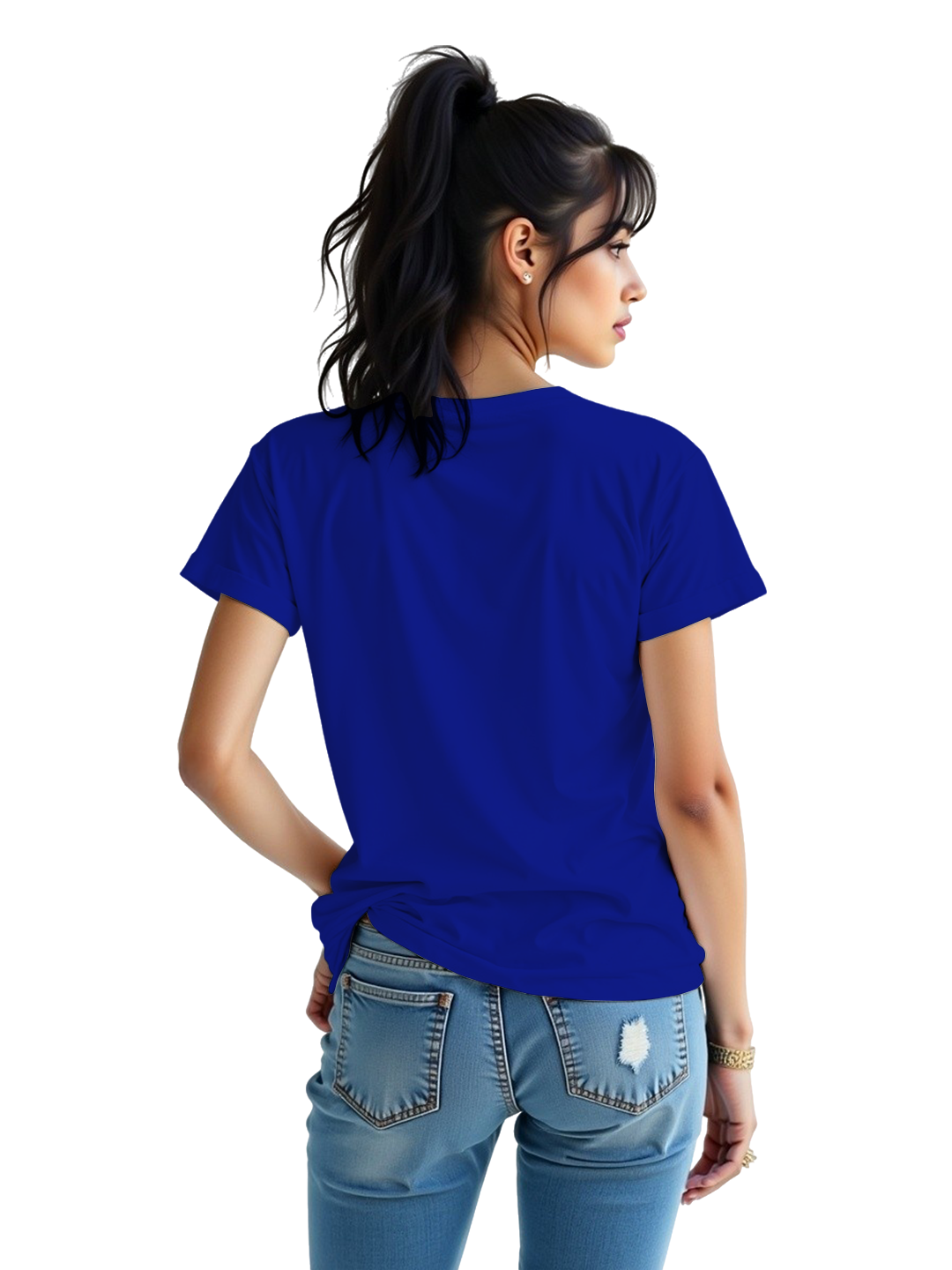 Women’s Blue Cricket Fan T-Shirt | Stylish & Breathable Regular Fit | Sporty & Trendy Supporters’ Wear