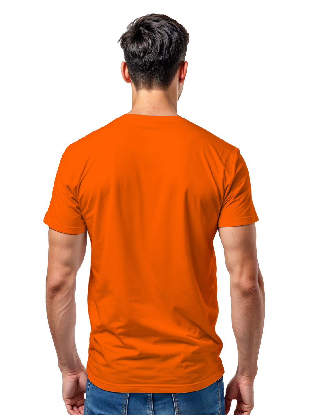 Men’s Orange Cricket Fan T-Shirt | Comfortable Cotton Regular Fit | Sporty Supporters’ Tee | Game Day & Casual Wear