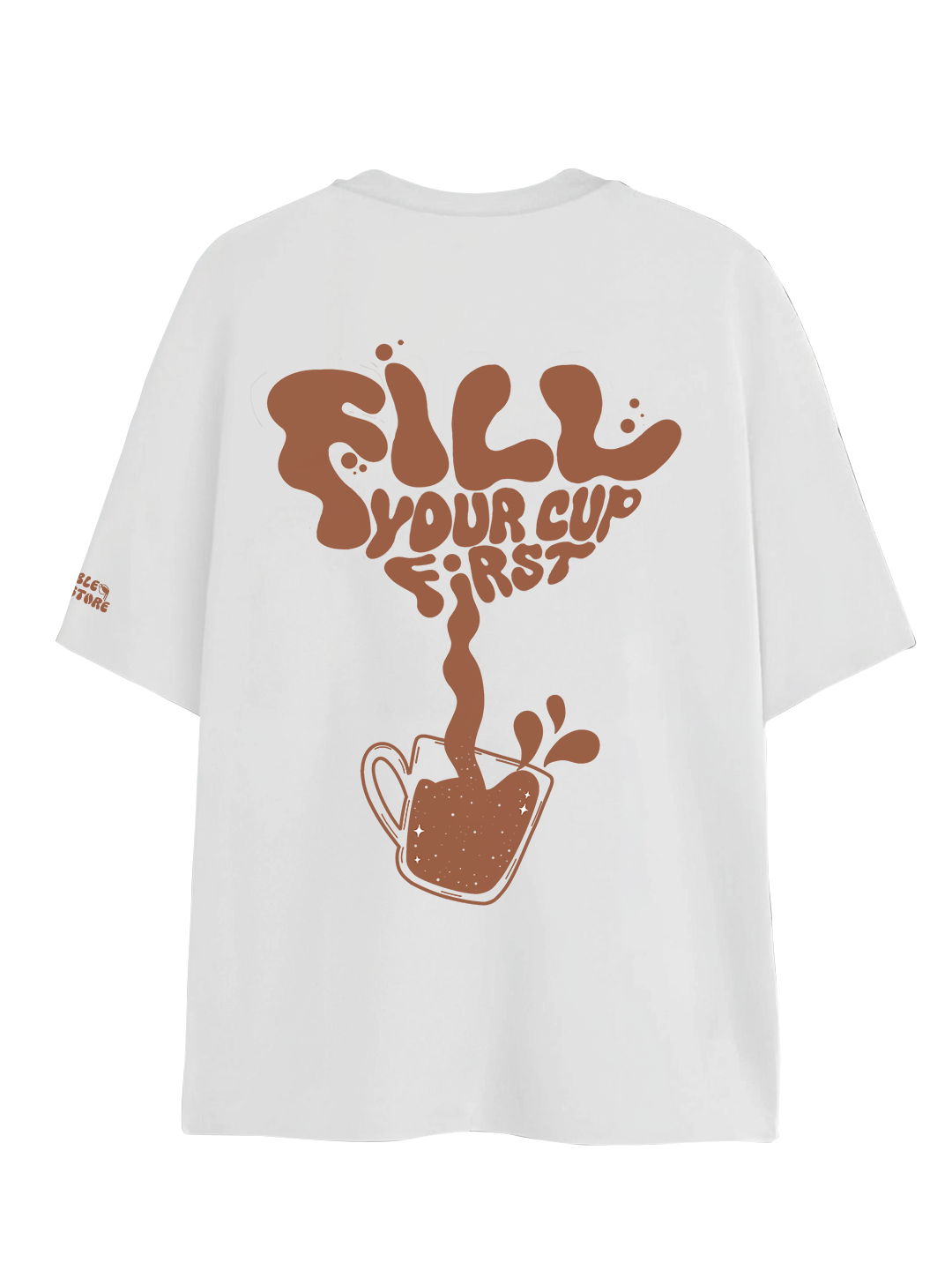 Self Care T-shirt in White – Fill Your Cup First For Men