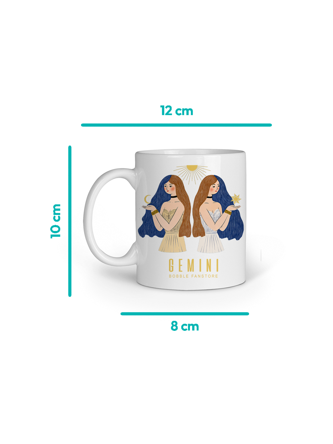 Gemini Zodiac Sign Coffee Mug – 330ml White Ceramic Astrology Cup, Gemini Gift for Men & Women, Horoscope Birthday Gift
