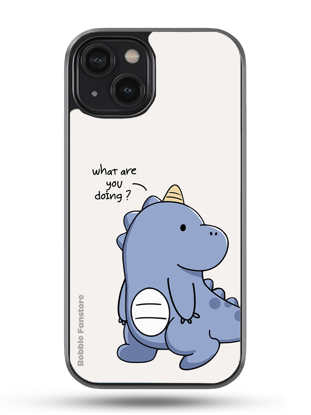 Bobble Fan Store Minimalist Couple iPhone Cases – Matching Blue & White Covers with Heart Design (iPhone 13 to 16 Series)