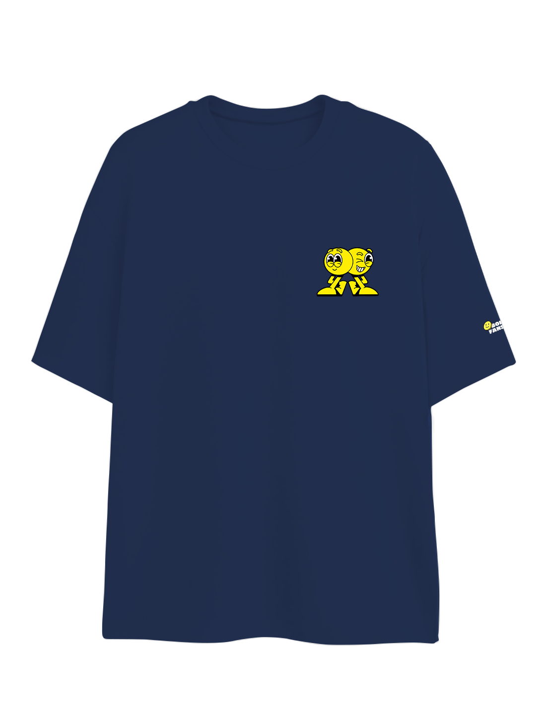 Faces of Fun T-shirt in Blue – Quirky Expression Graphic Tee For Men