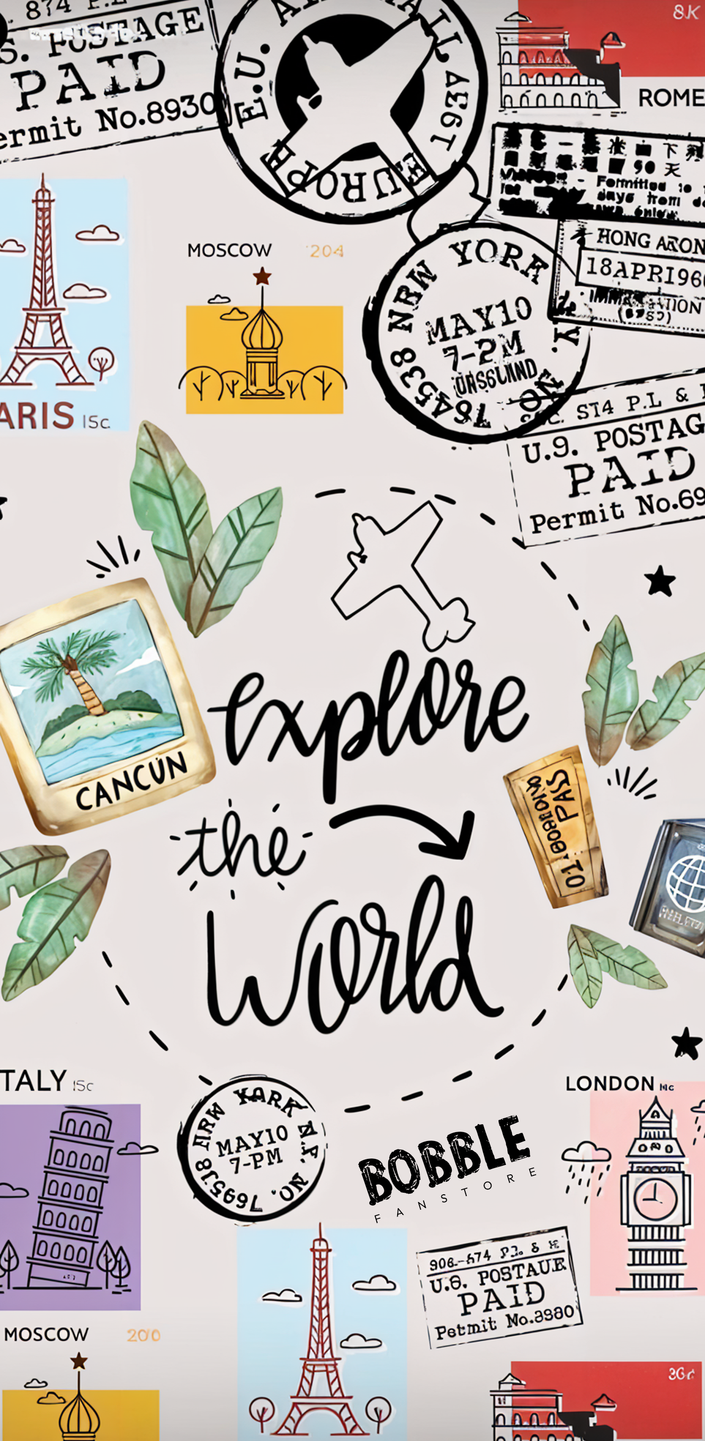 Travel Doodle Phone Cover - Adventure-Inspired Protective Case