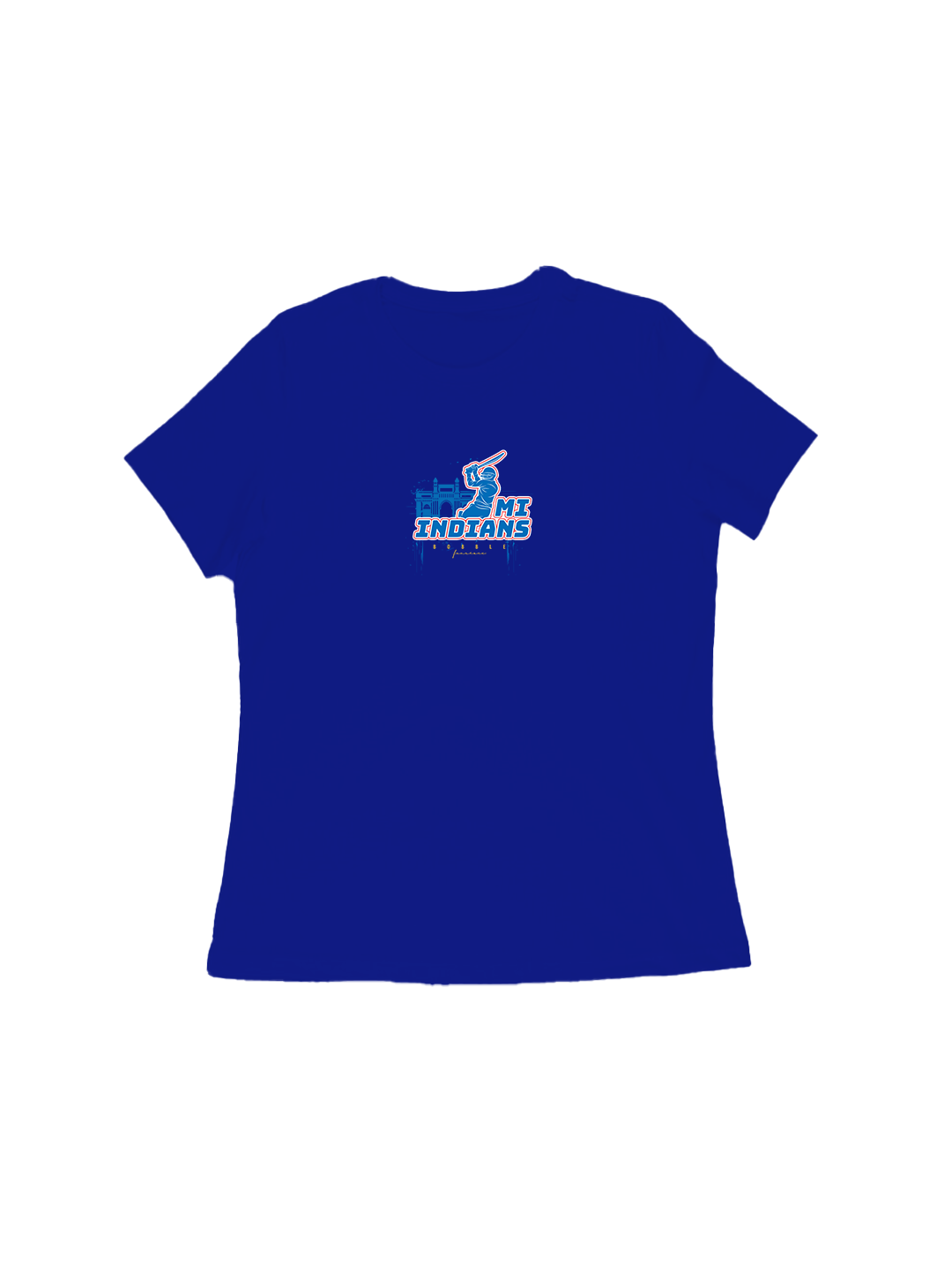 Women’s Blue Cricket Fan T-Shirt | Stylish Regular Fit | Comfortable & Breathable Cotton Tee for Game Days