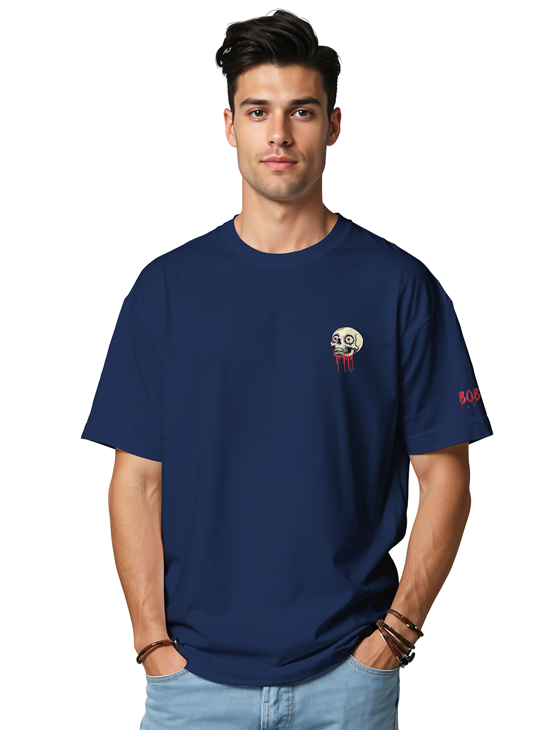 Hold Your Head Up T-Shirt in Blue – Inspirational Graphic Tee For Men