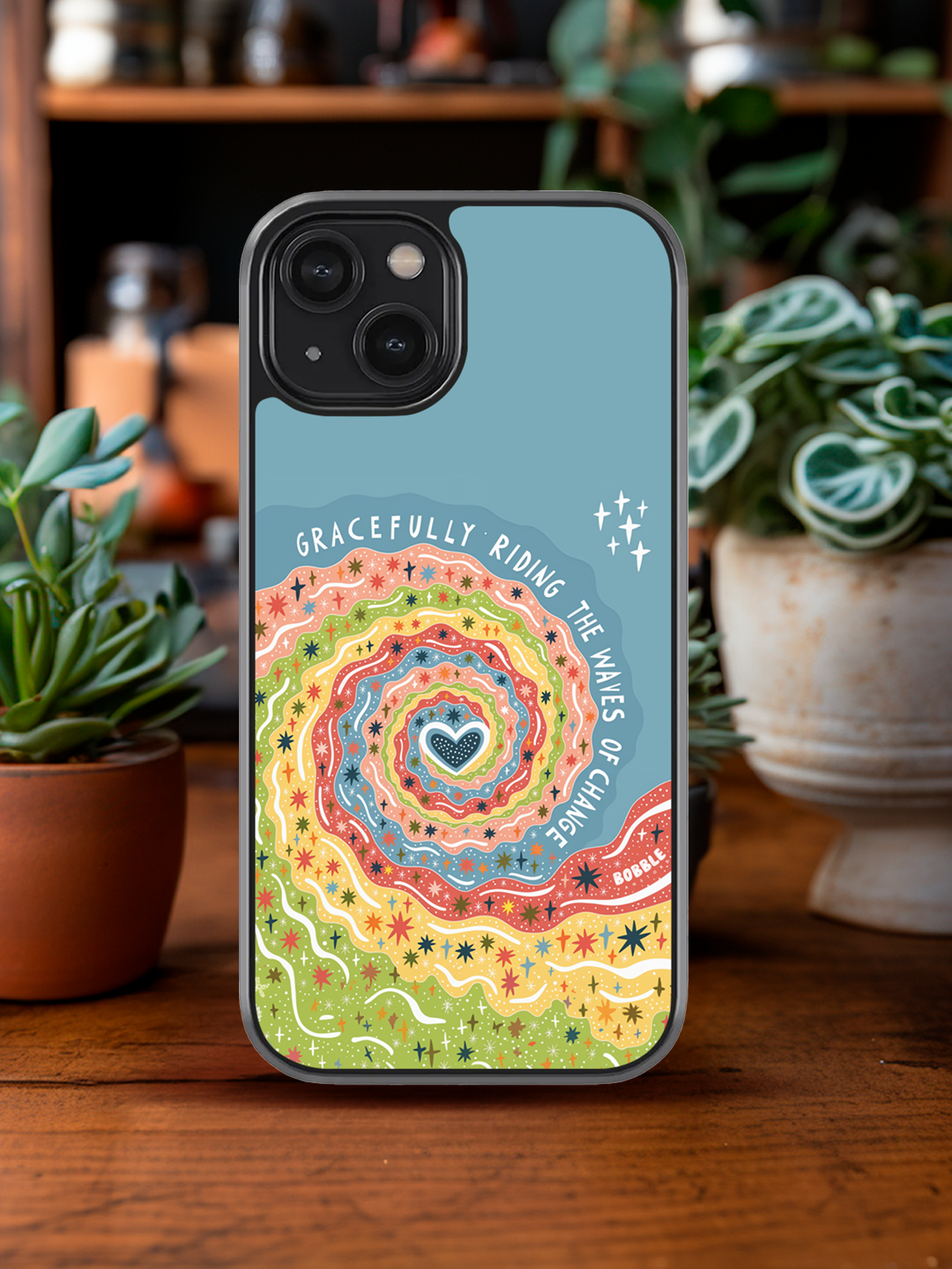 Waves of Change Phone Cover - Abstract Doodle Design