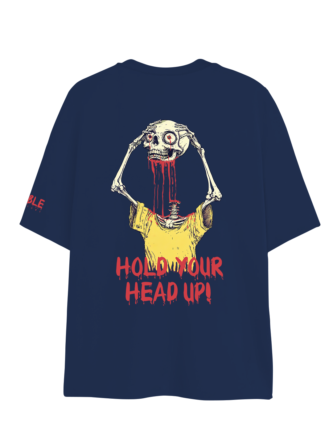 Hold Your Head Up T-Shirt in Blue – Inspirational Graphic Tee For Men