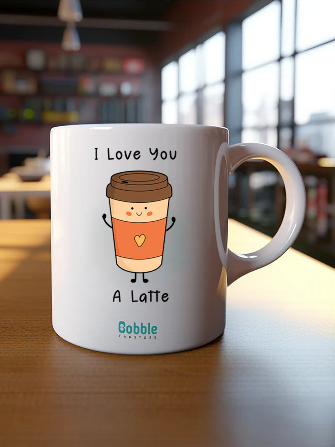 Couple's Coffee Mug - 'I Love You a Latte' with Latte Cup Design | Romantic Valentine’s Day Gift