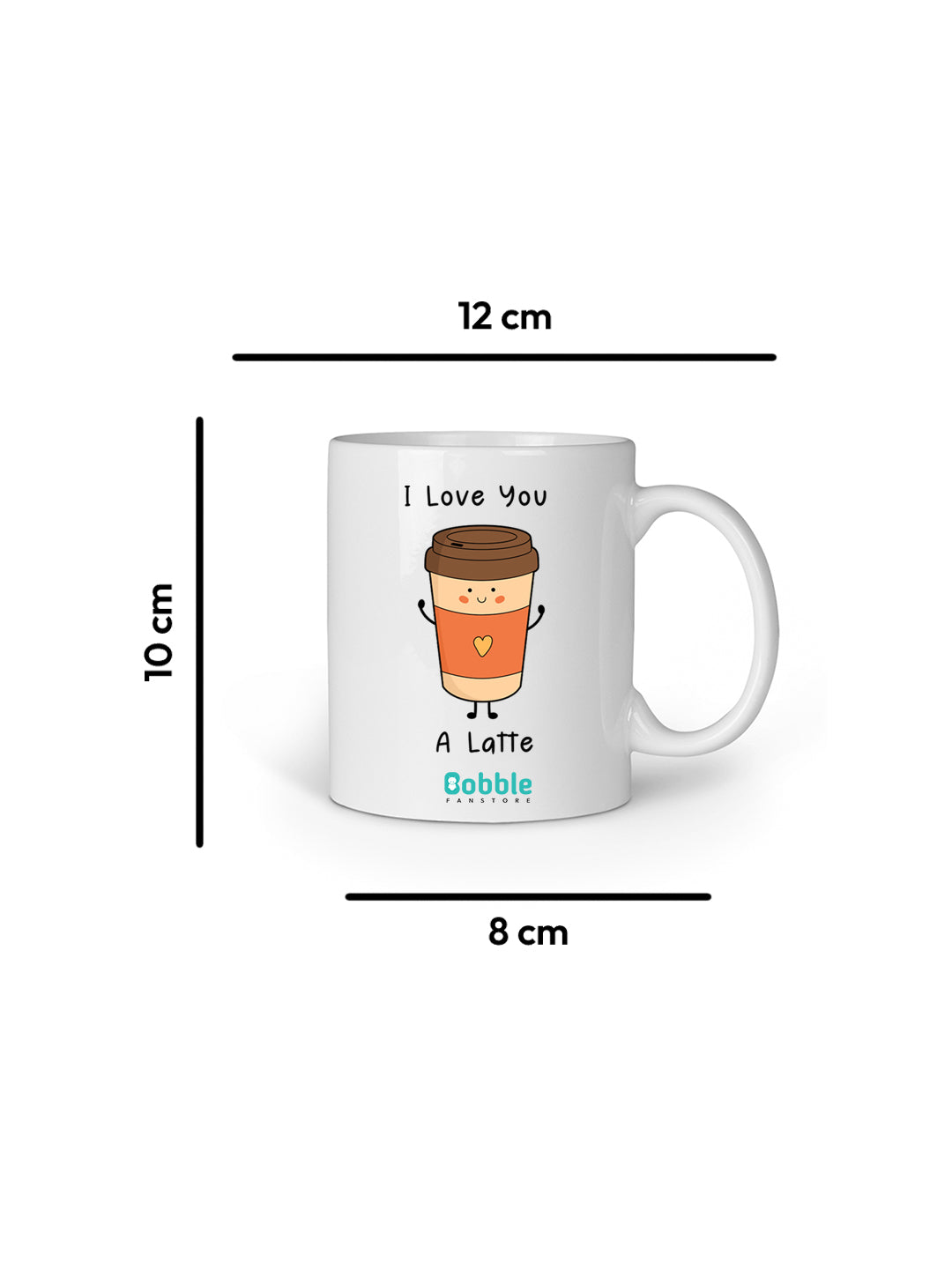 Couple's Coffee Mug - 'I Love You a Latte' with Latte Cup Design | Romantic Valentine’s Day Gift