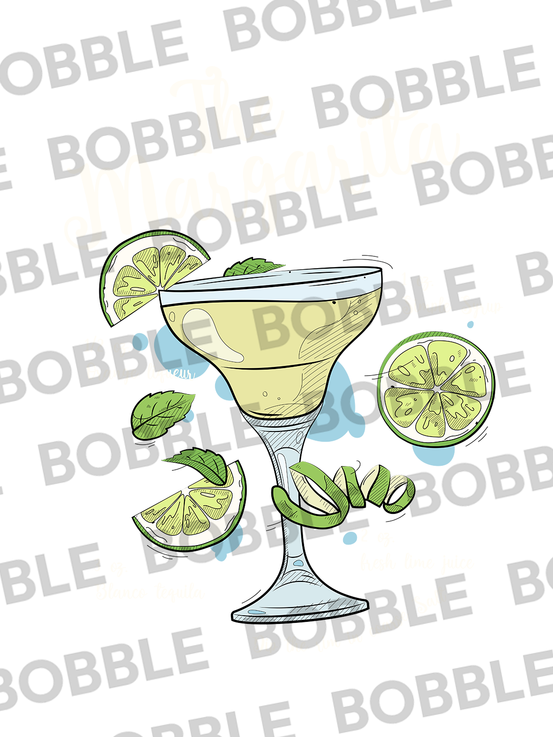 Margarita T-Shirt in Blue – Fun Cocktail-Inspired Graphic Tee For Men