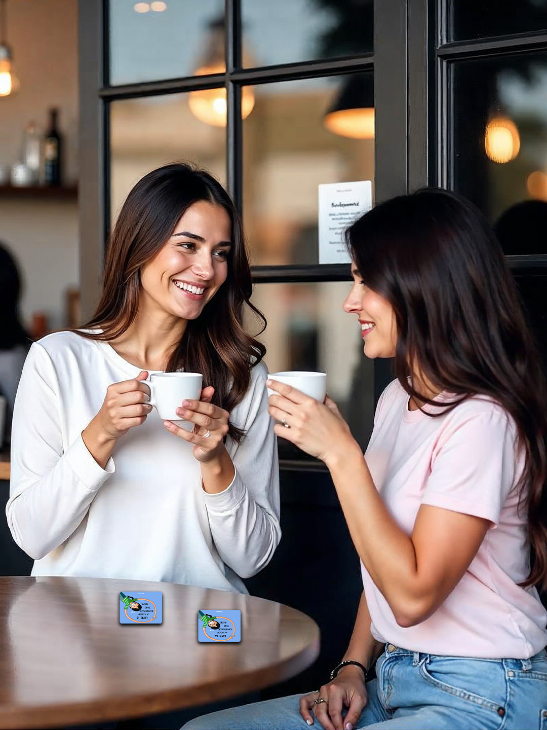 Life is a Loop’ Coasters – Set of 6 Fun Illustrated Drink Coasters – Absorbent, Heat-Resistant & Non-Slip Cork Base – Quirky Home & Dining Table Décor – Unique Gift for Coffee, Tea & Beverage