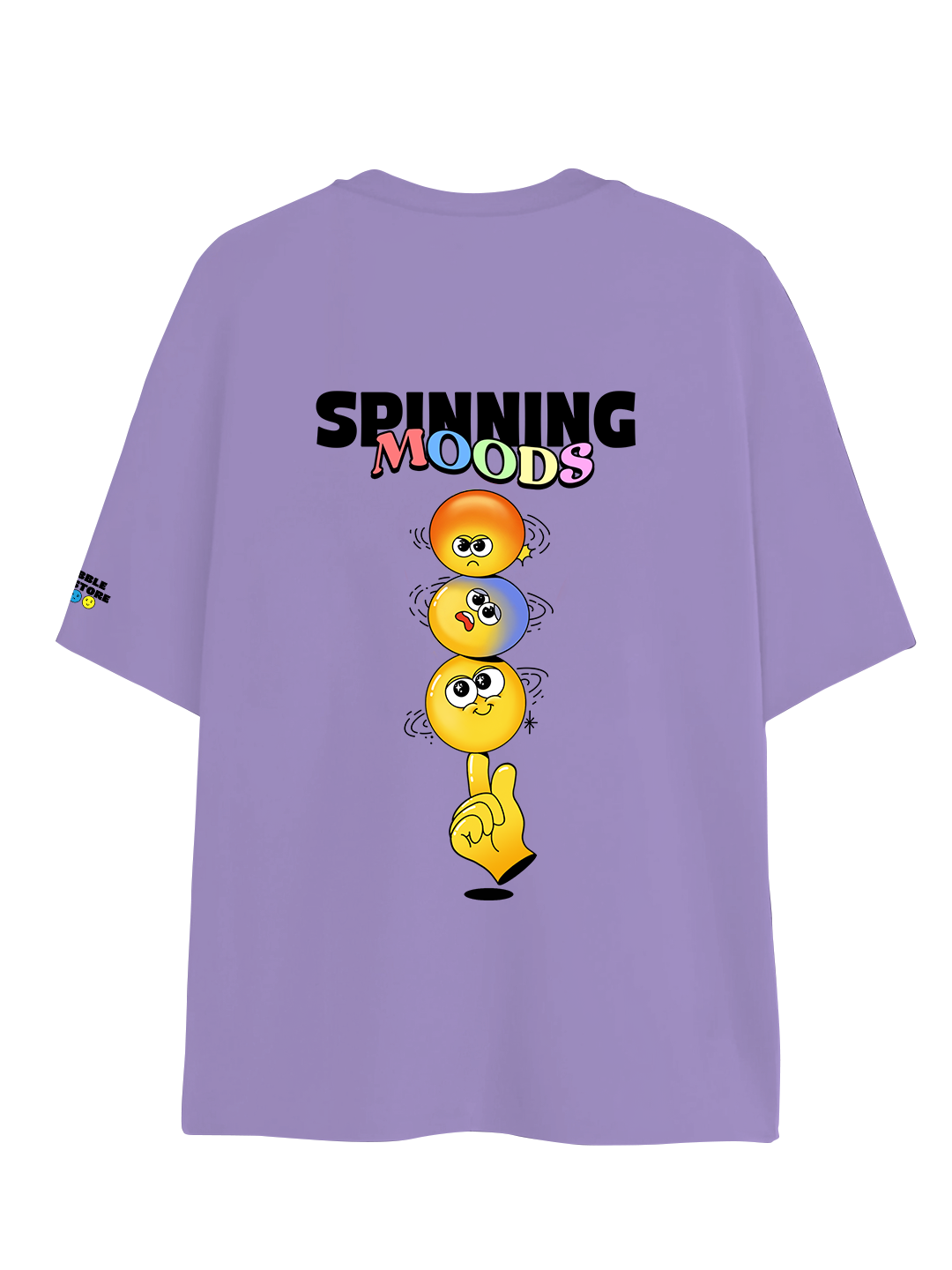 Spinning Fury T-shirt in Lavender – Dynamic Energy Graphic Tee For Men