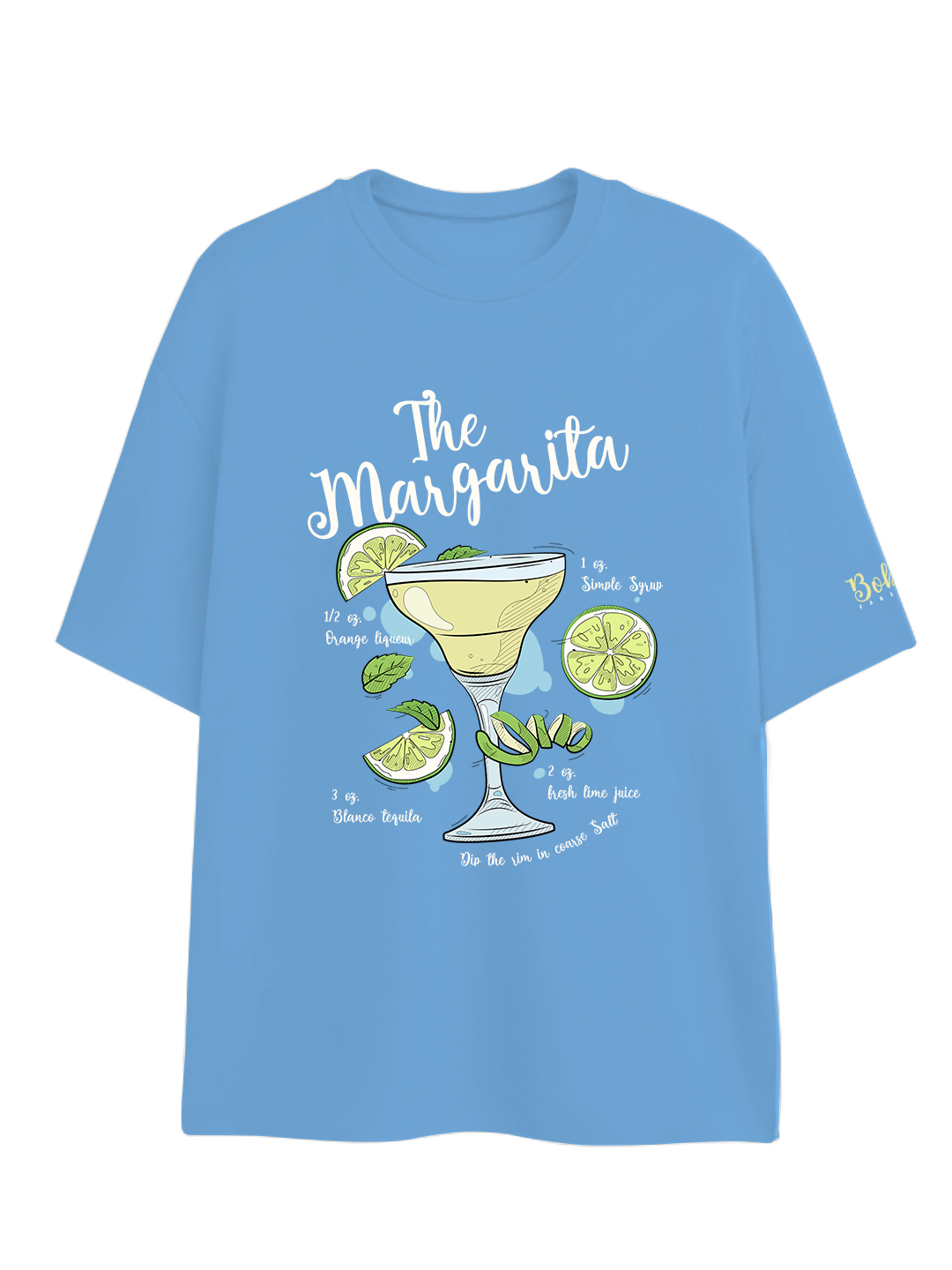 Margarita T-Shirt in Blue – Fun Cocktail-Inspired Graphic Tee For Men