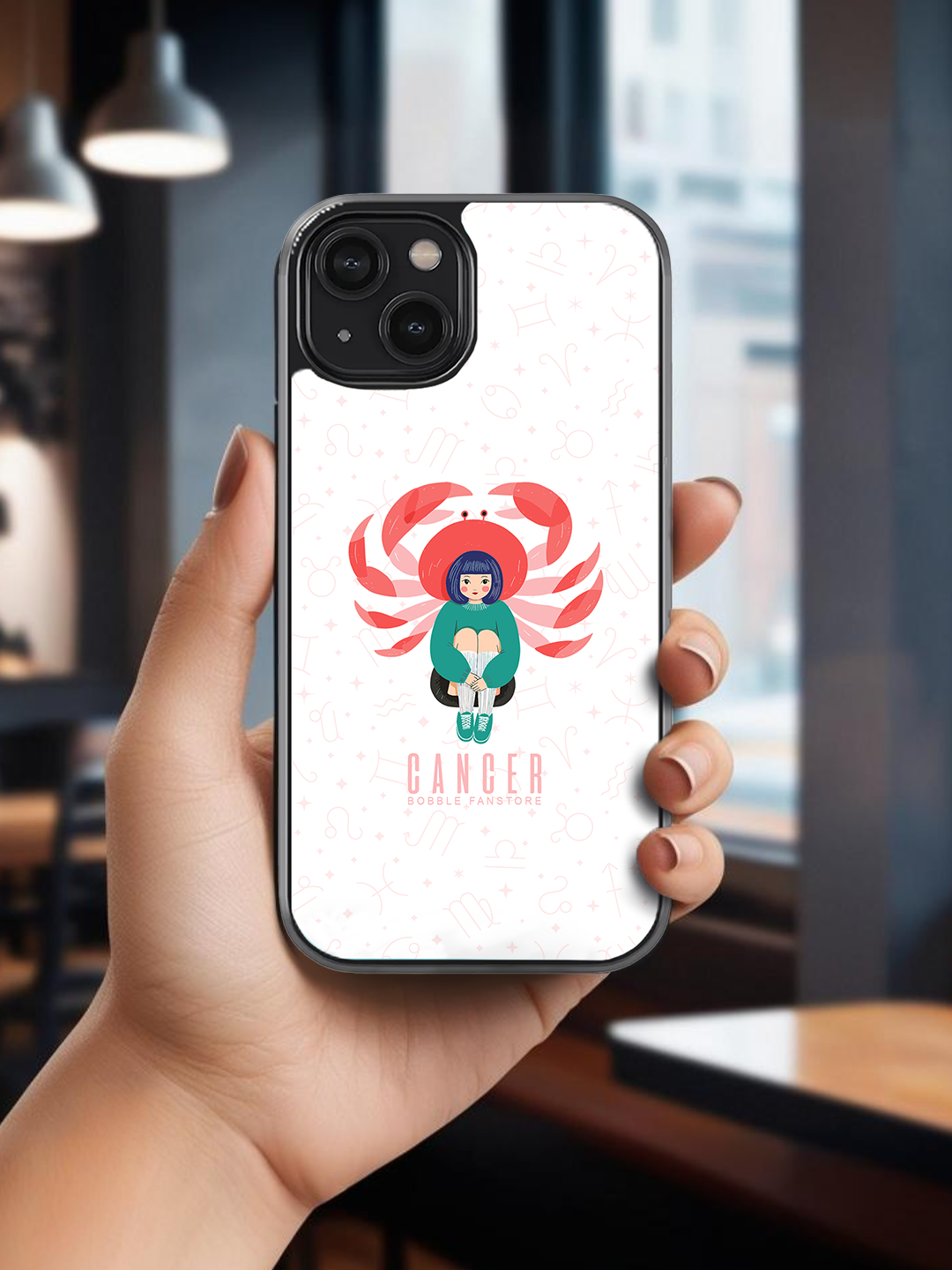 White iPhone Case with Cancer Illustration – Chic & Durable (iPhone 13-16)