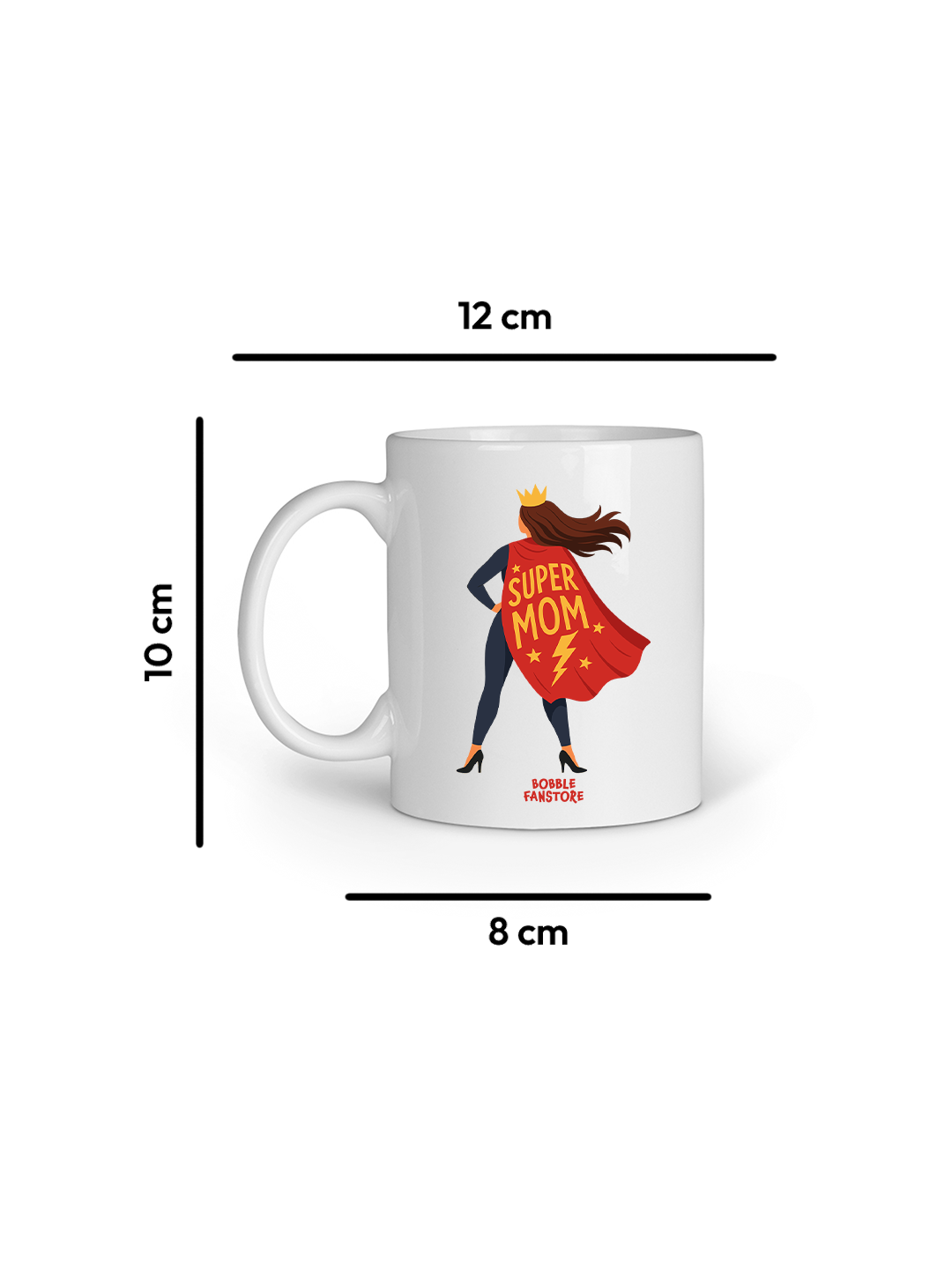 Super Mom Coffee Mug – ‘Super Mom’ Cape & Crown Design | Empowering Mother’s Day Gift for the Heroine of Your Life