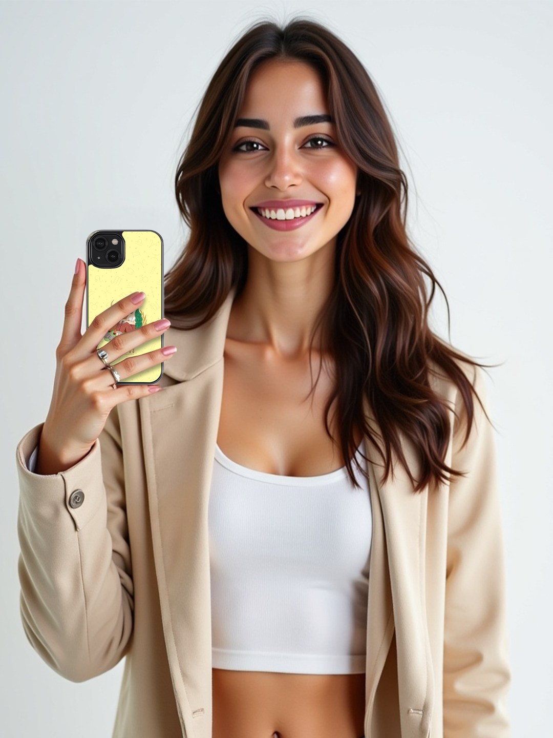 Yellow iPhone Case with Taurus Illustration – Elegant & Sturdy (iPhone 13-16)