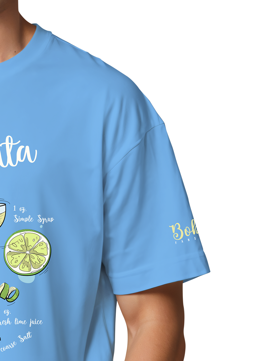 Margarita T-Shirt in Blue – Fun Cocktail-Inspired Graphic Tee For Men