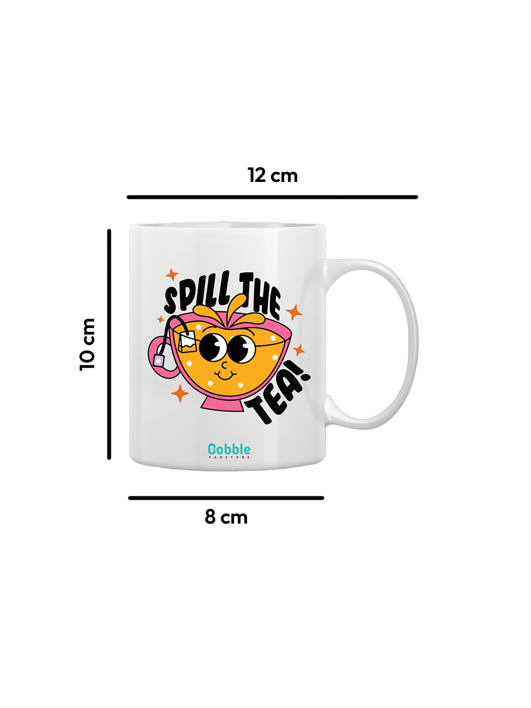 Spill the Tea Mug in White - Bold and Playful