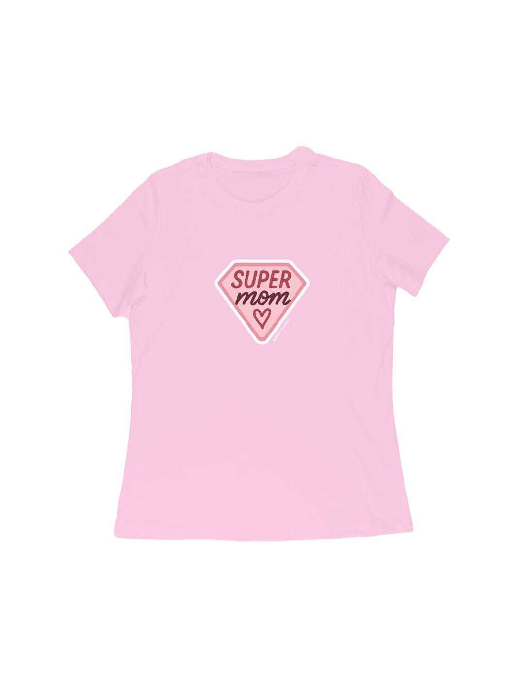 Super Mom Illustration Pink Regular T-Shirt for Women – Stylish & Comfy Cotton Tee | Mother’s Day Fashion Statement for Everyday Heroes