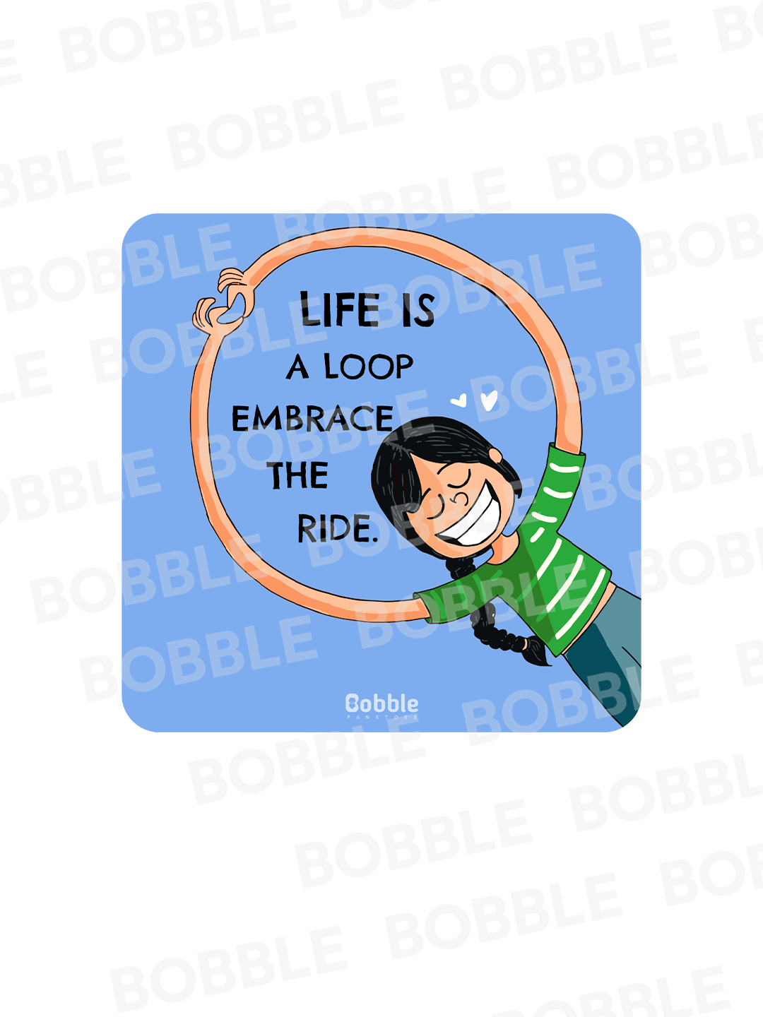 Life is a Loop’ Coasters – Set of 6 Fun Illustrated Drink Coasters – Absorbent, Heat-Resistant & Non-Slip Cork Base – Quirky Home & Dining Table Décor – Unique Gift for Coffee, Tea & Beverage