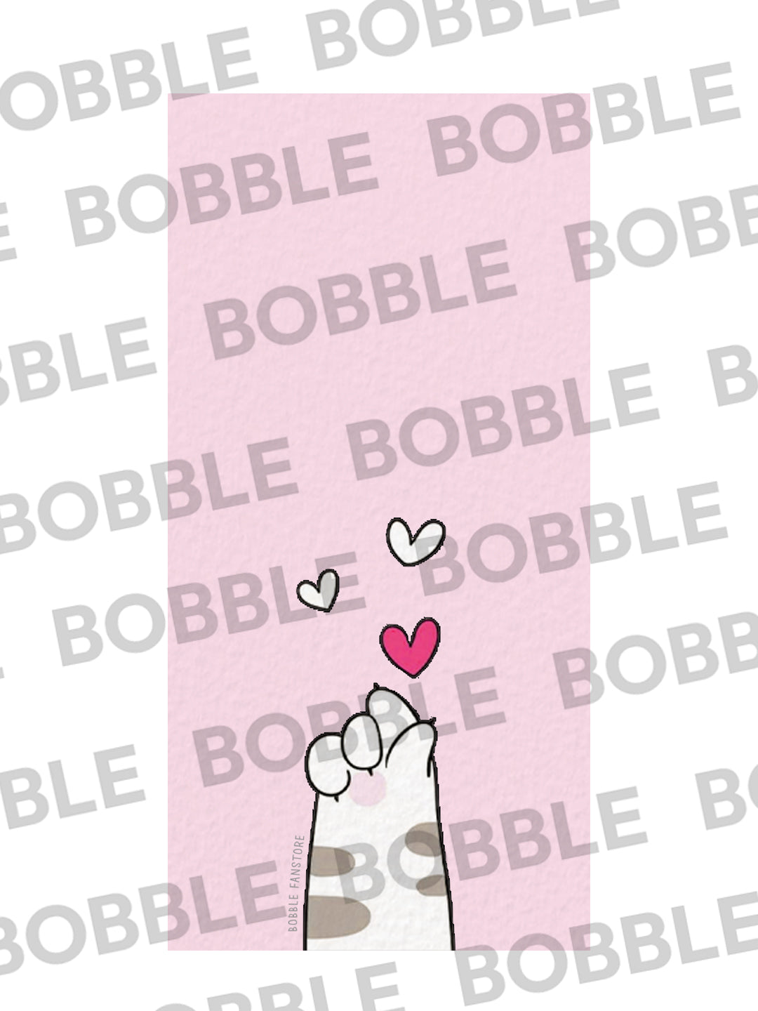 Cat Paw with Hearts Glass Phone Cover | Pink Aesthetic Design | iPhone