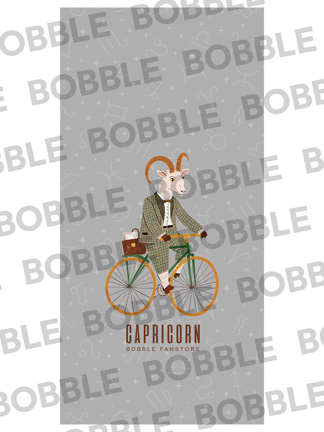 Grey iPhone Case with Capricorn Illustration – Minimalist & Protective (iPhone 13-16)