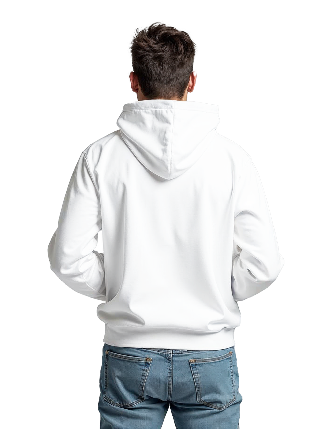 White Hoodie with 'Who I Want to Be' Text – Inspirational and Comfortable Hoodie for Men, Stylish Design for Motivational Vibes