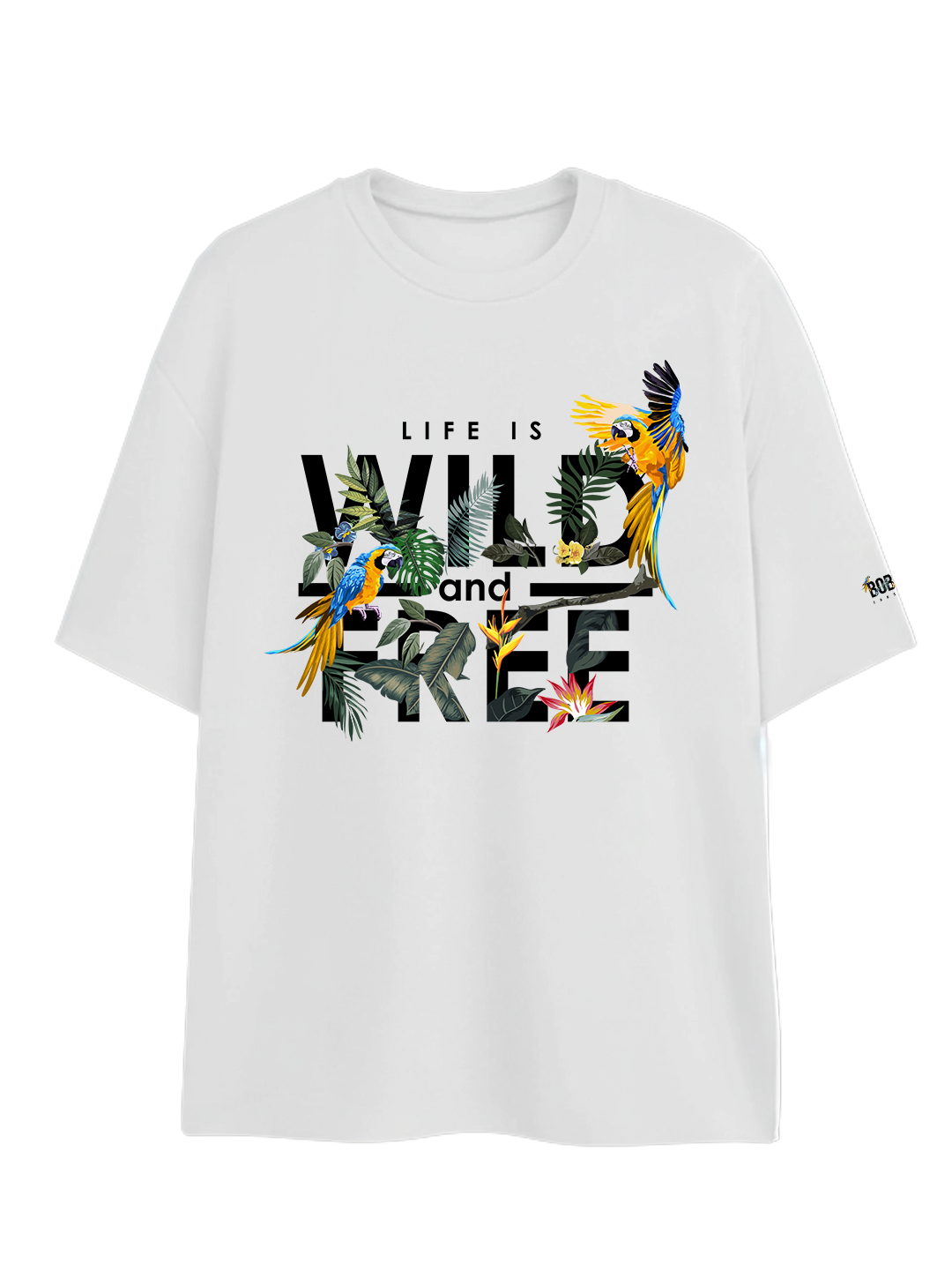 Life is Wild & Free Graphic Tee in White – Adventure-Inspired T-Shirt For Women