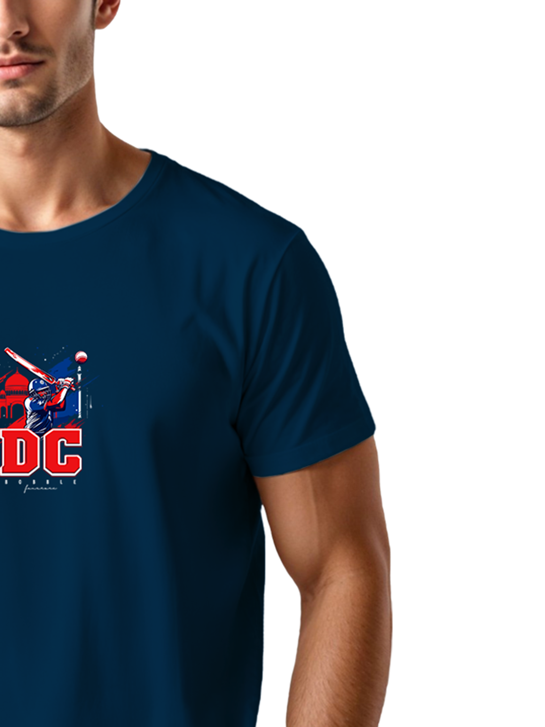 Men’s Blue Cricket Fan T-Shirt | Premium Cotton Regular Fit | Sporty & Casual Wear