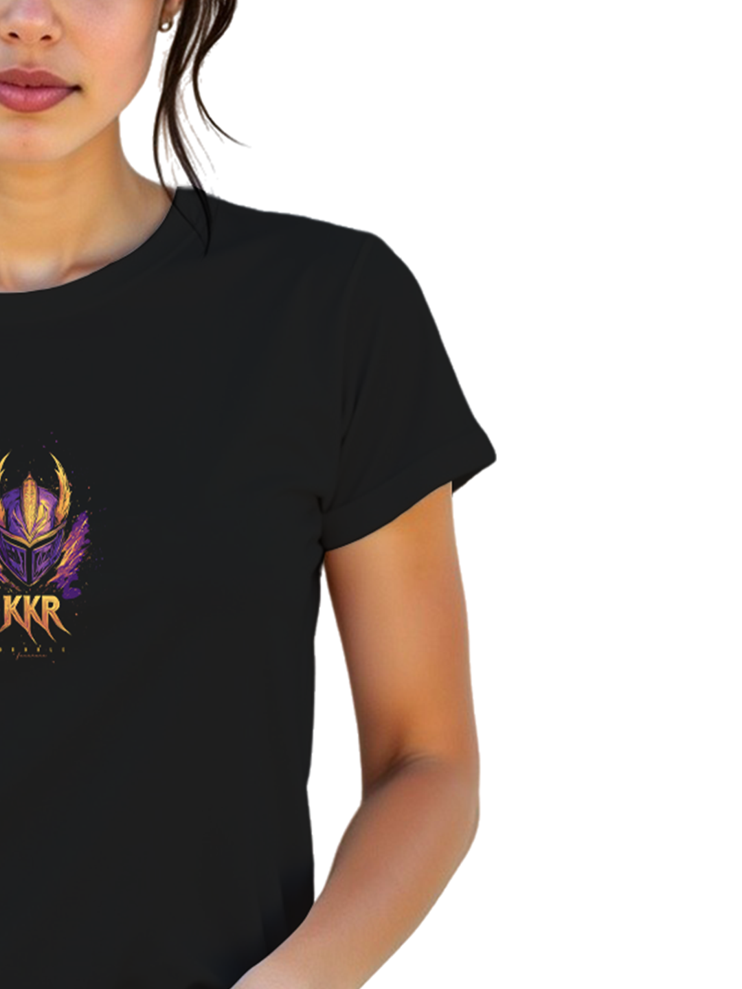 Women’s Black Cricket Fan T-Shirt | Stylish & Comfortable Regular Fit | Sporty & Trendy Game Day Wear