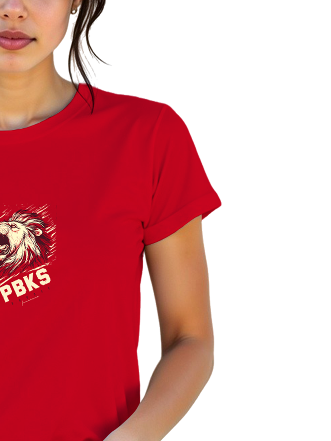 Women’s Red Cricket Fan T-Shirt | Stylish & Comfortable Regular Fit | Trendy Supporters’ Tee for Cricket Enthusiasts