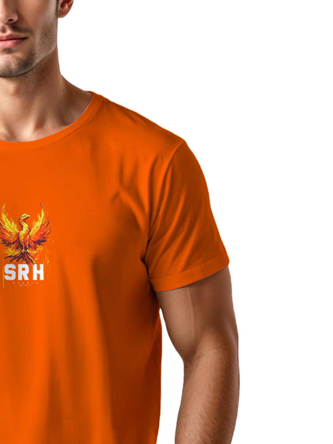 Men’s Orange Cricket Fan T-Shirt | Comfortable Cotton Regular Fit | Sporty Supporters’ Tee | Game Day & Casual Wear