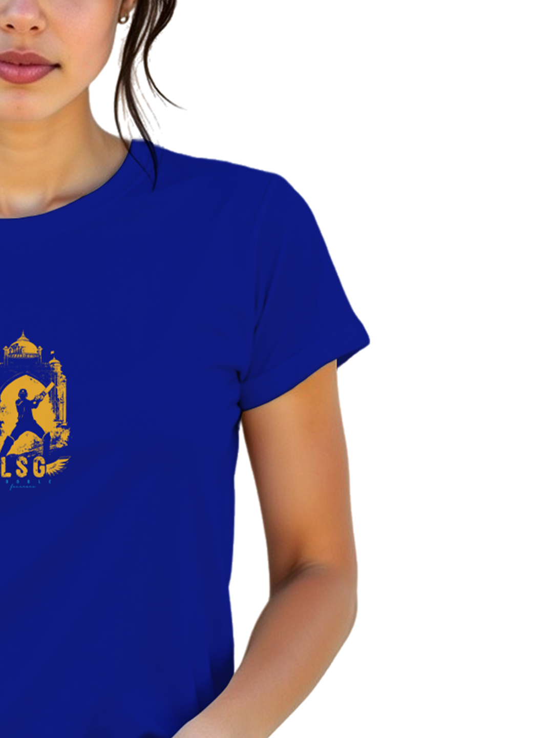 Women’s Blue Cricket Fan T-Shirt | Stylish & Breathable Regular Fit | Sporty & Trendy Supporters’ Wear