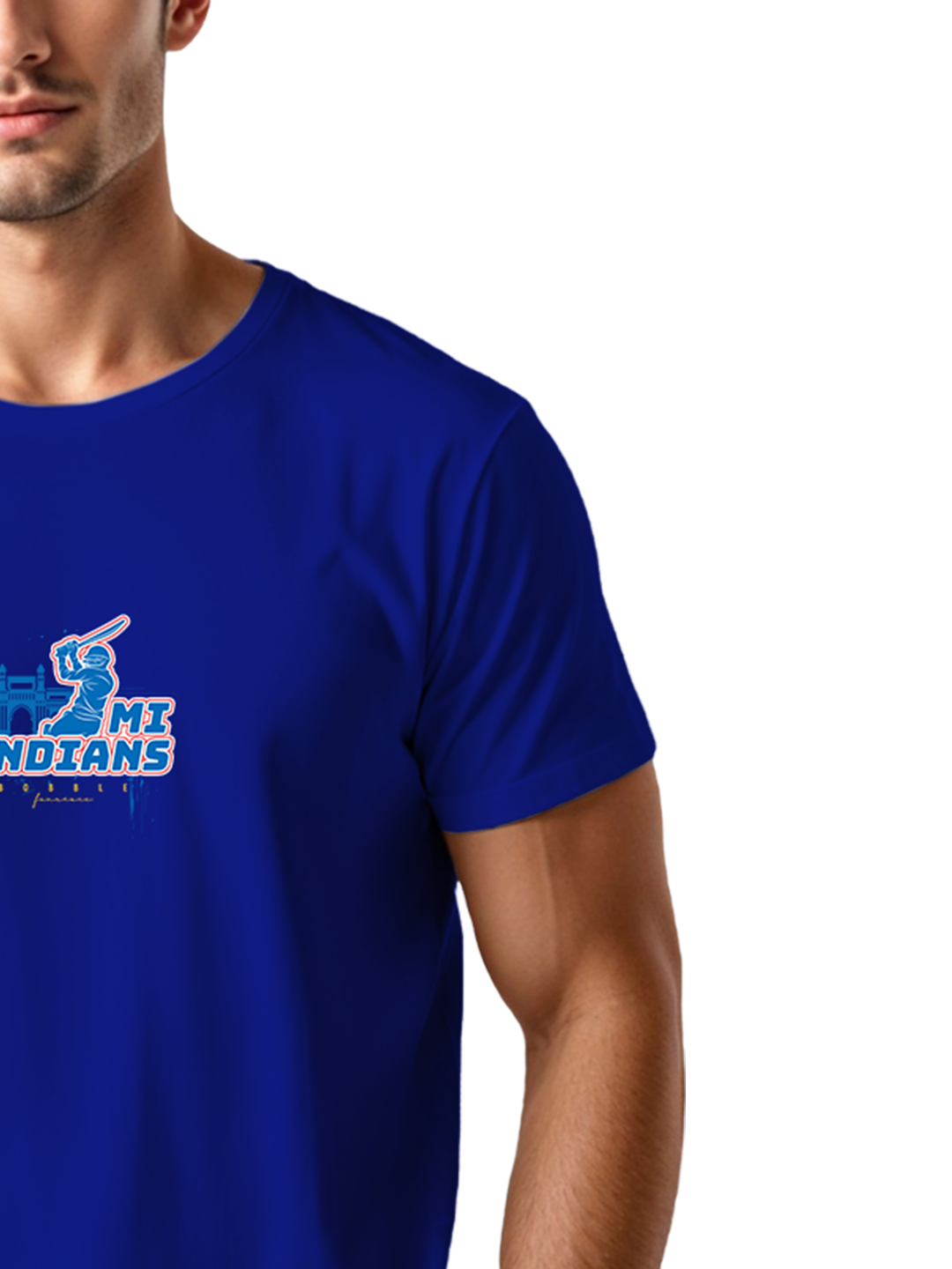 Men’s Blue Cricket Fan T-Shirt | Premium Cotton Regular Fit | Stylish Supporters’ Tee | Breathable & Lightweight Game Day Outfit