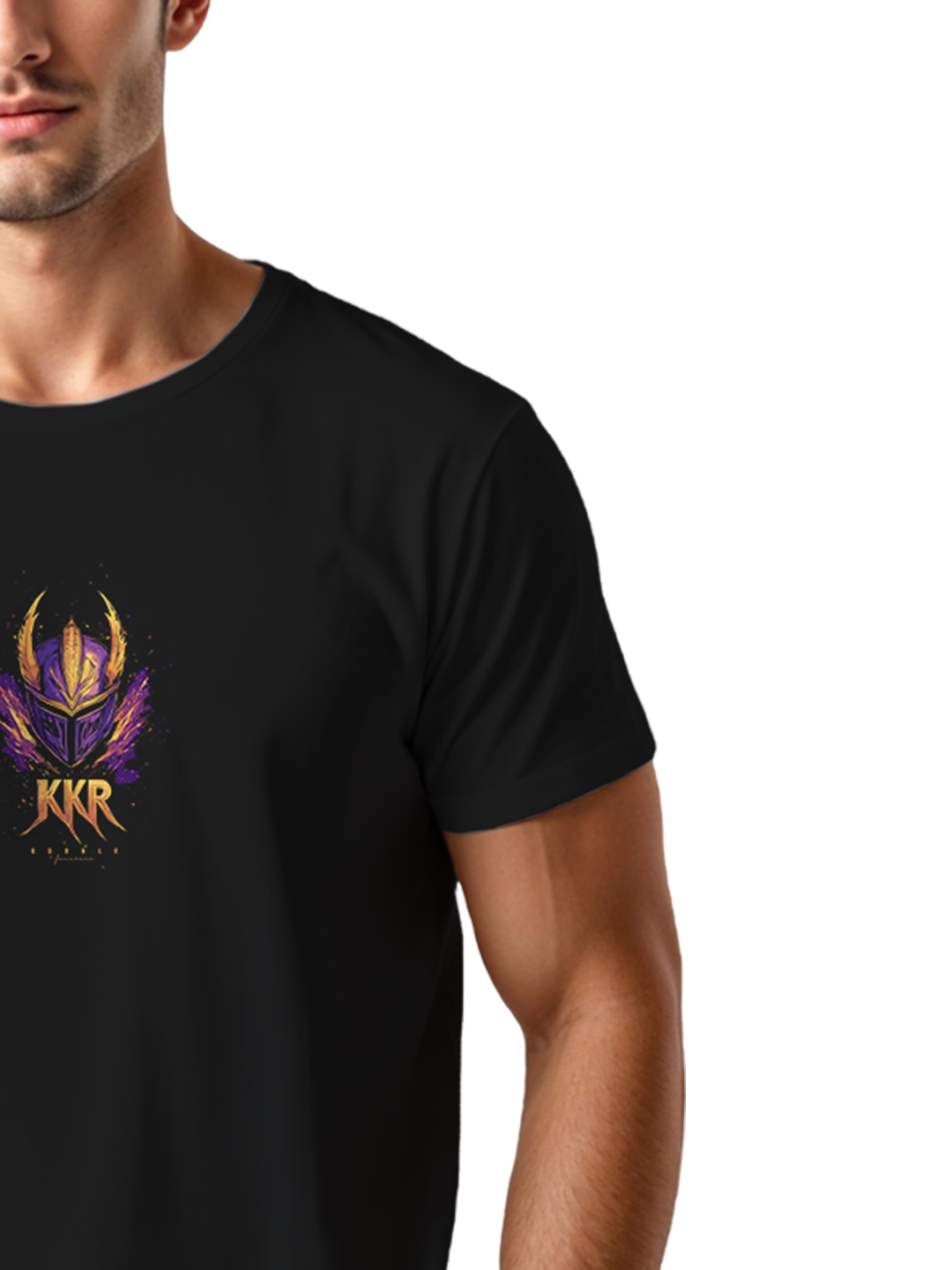 Men’s Black Cricket Fan T-Shirt | Premium Cotton Regular Fit | Sporty Supporters’ Wear | Game Day & Casual Sports Tee