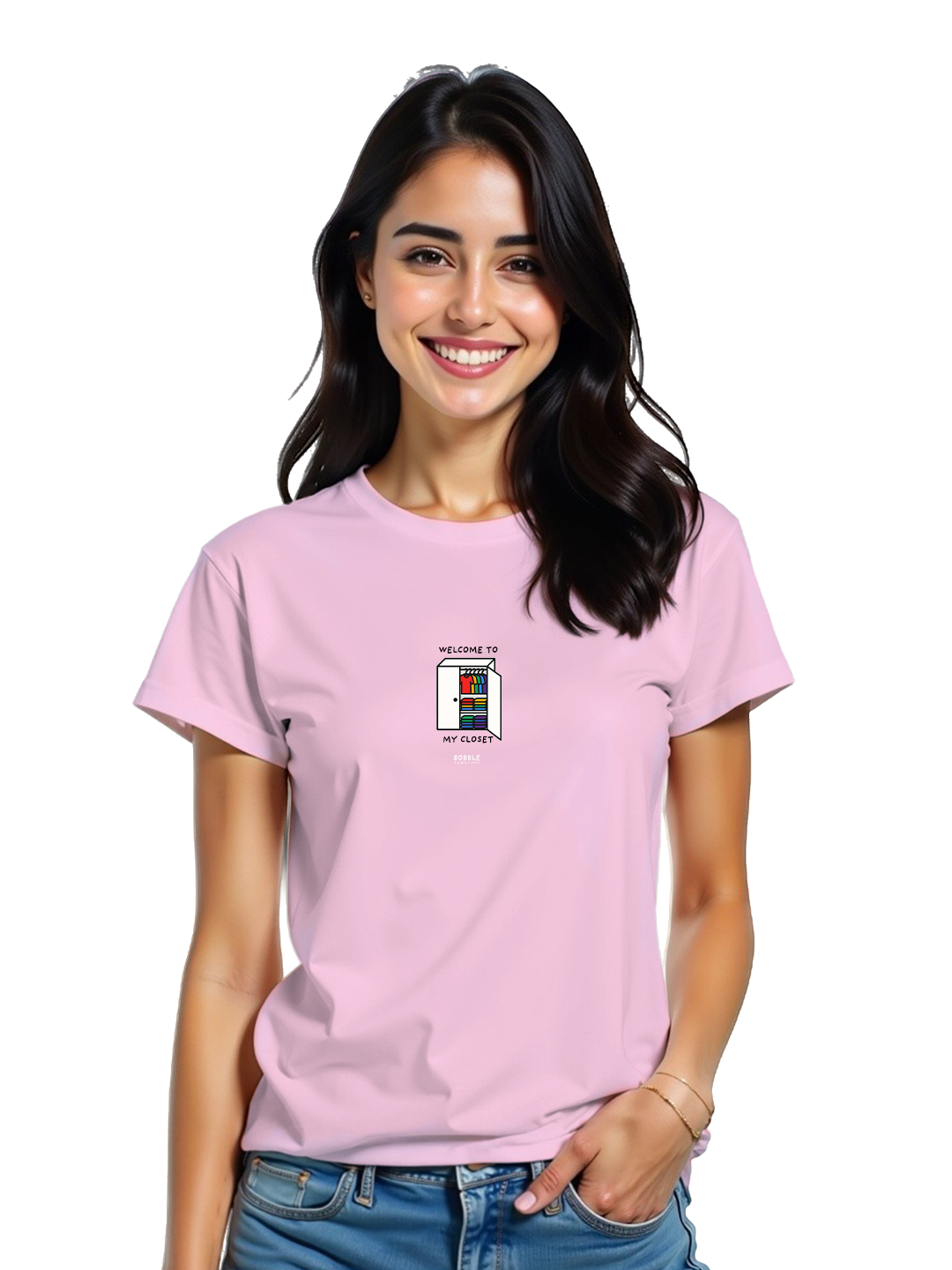 Welcome to My Closet Pink T-Shirt for Women – Funny LGBTQ+ Coming Out Tee | Pride Mode: ON