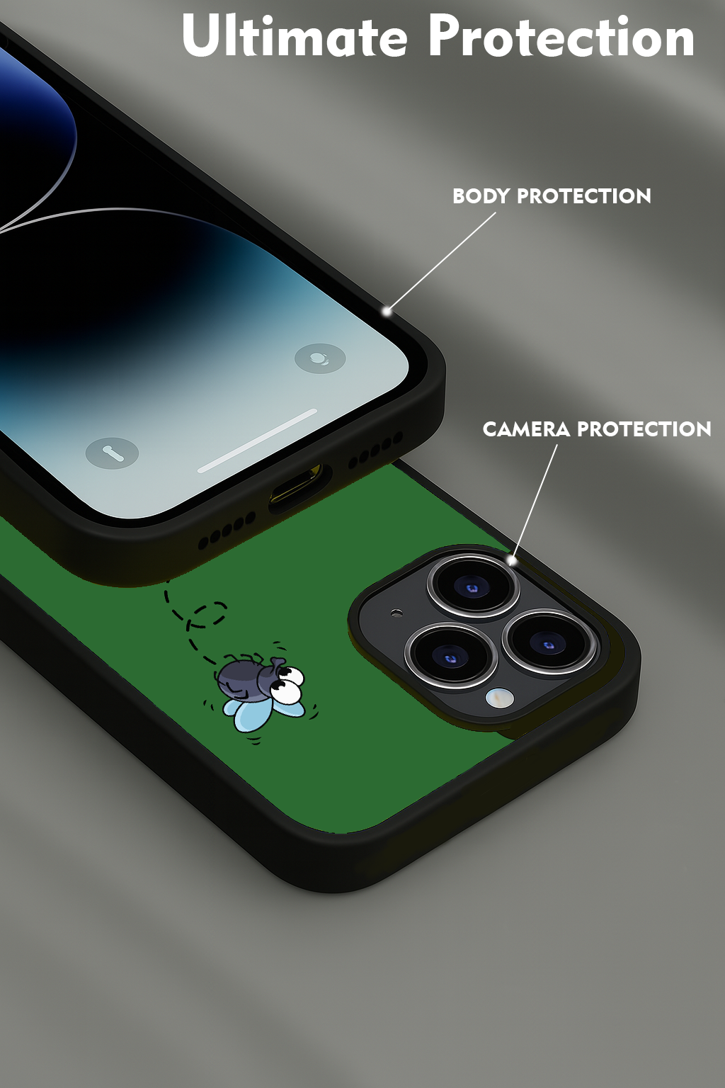 Not In Mood Frog iPhone Case – For iPhone 11, 11 Pro, 12, 12 Pro, 13, 13 Pro, 14, 14 Pro, 15, 15 Pro, 16, 16 Pro | Green Mood Frog Cover | Funny Soft Case
