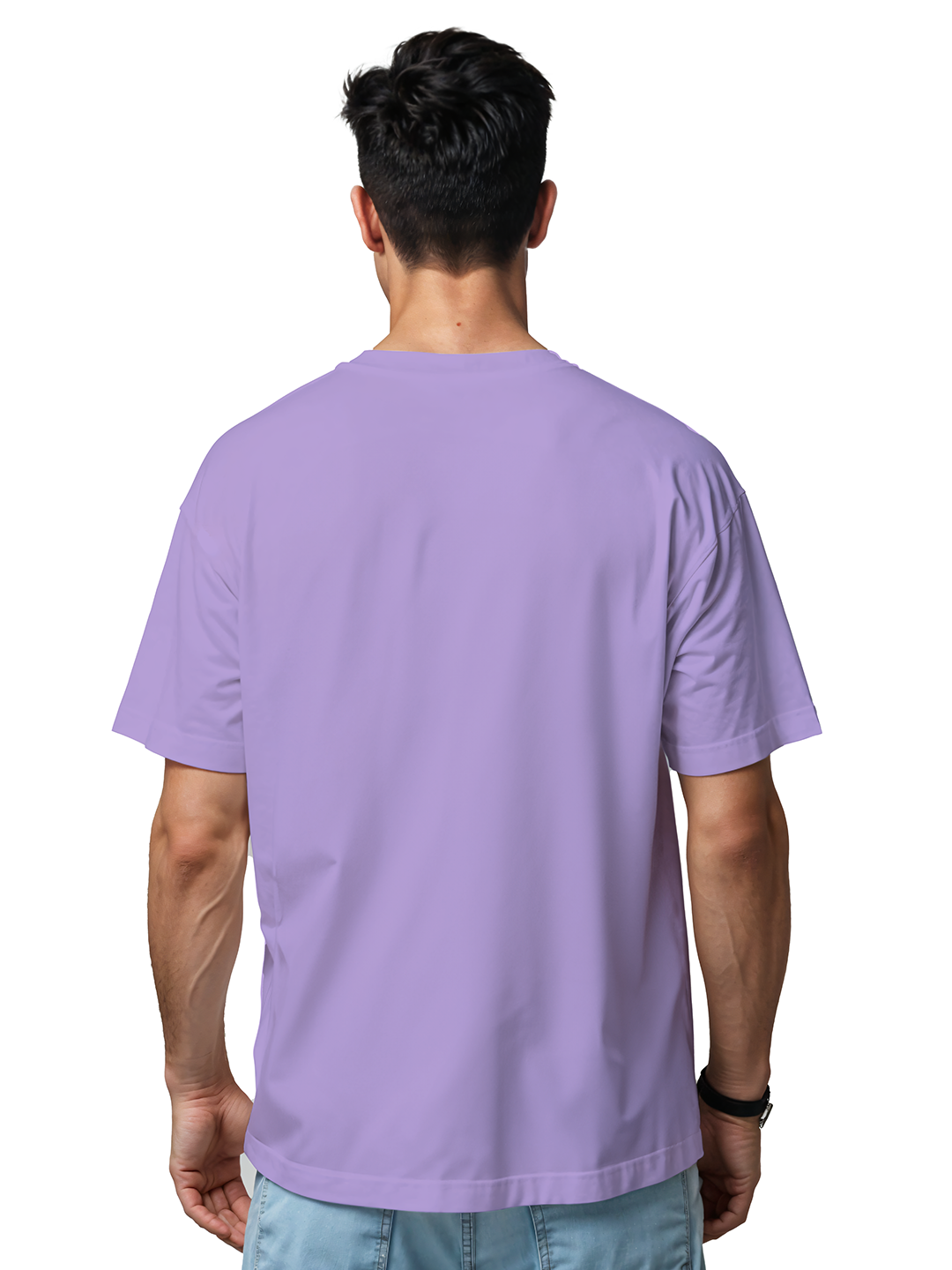 Mood Parade Oversized T-Shirt for Men in Lavender | Unisex Loose Fit | 100% Combed Cotton | 220 GSM Bio-Washed Fabric | Quirky Graphic Streetwear | Made in India