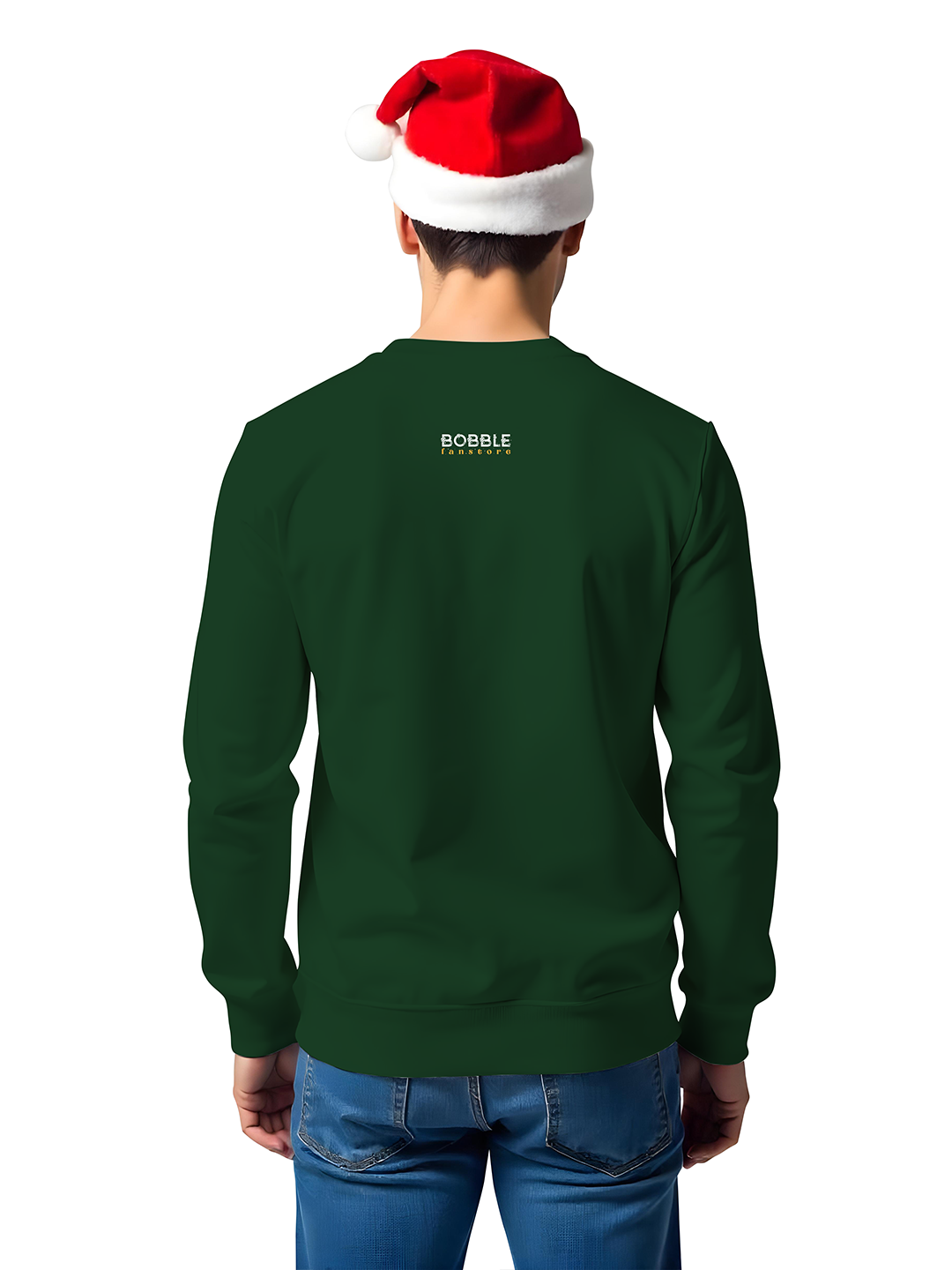 Green Christmas Sweatshirt for Men with Fun Holiday Pattern – Festive & Comfortable