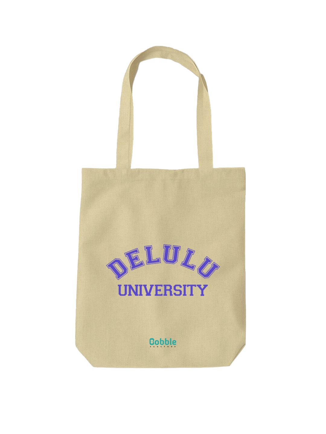 Delulu University Tote Bag Off White – Quirky, Fun Campus Style