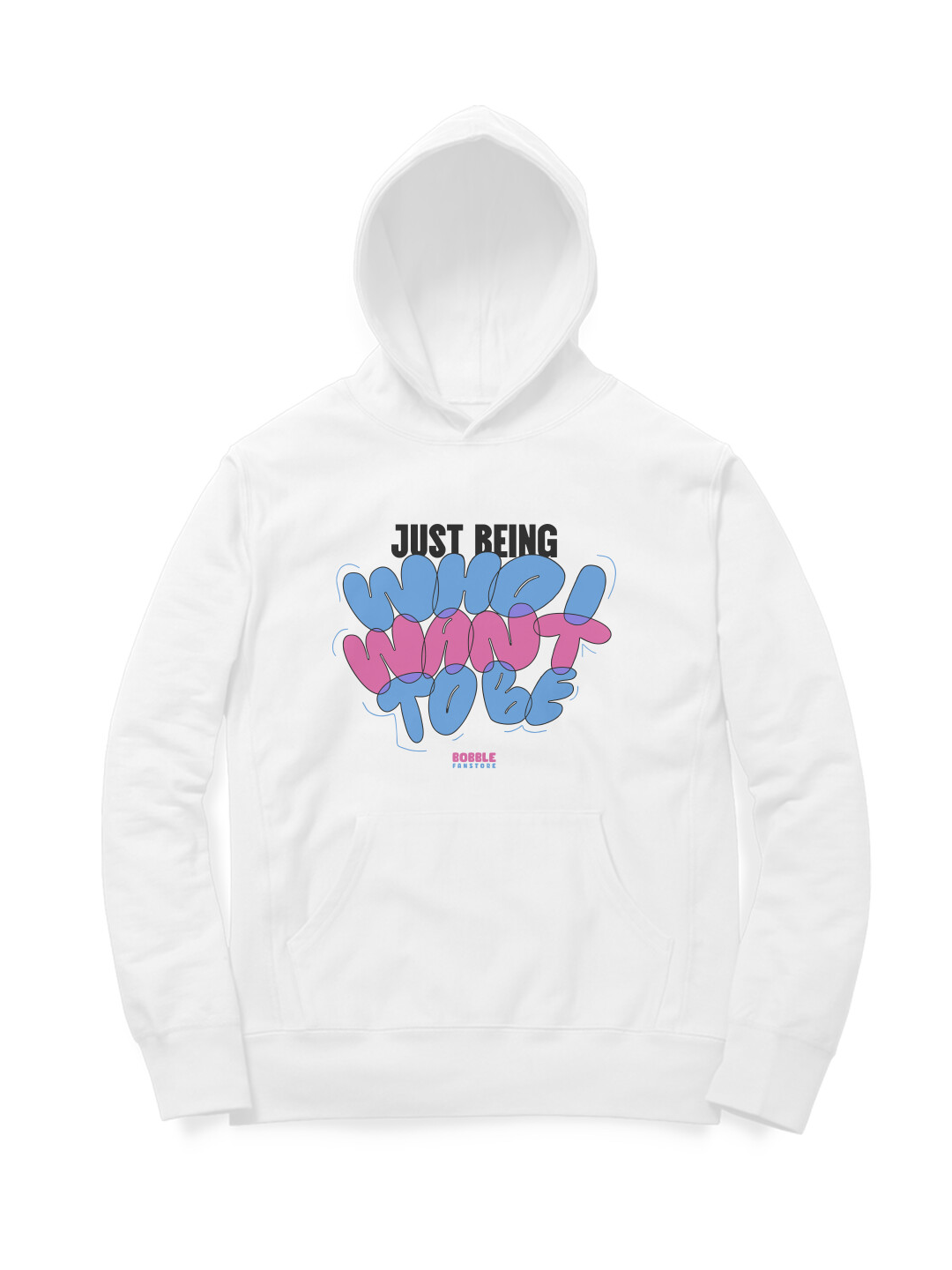 White Hoodie with 'Who I Want to Be' Text – Motivational and Inspirational Hoodie for Women, Comfortable Cotton for Daily Wear