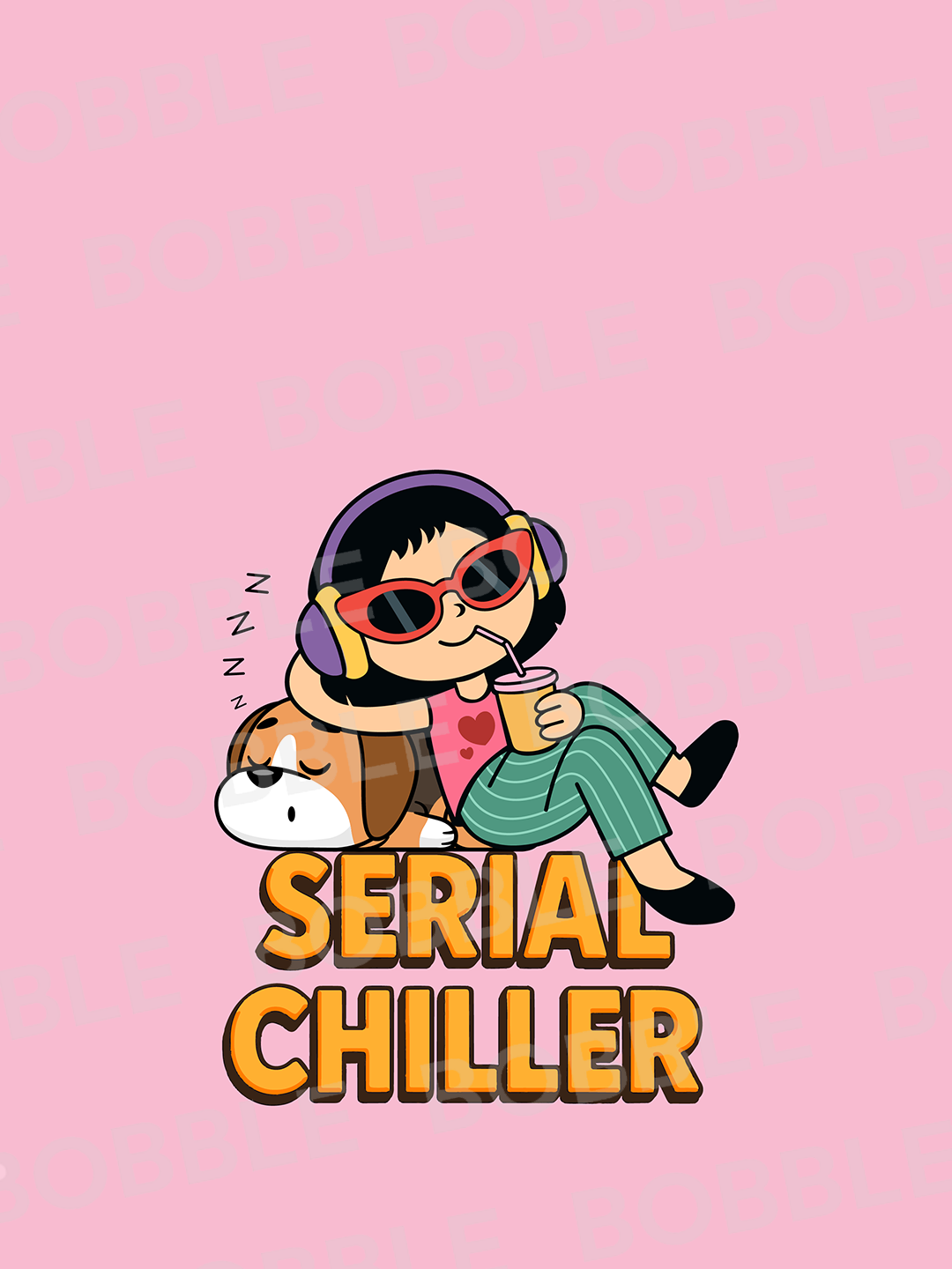 Serial Chiller Pink iPhone Case – For iPhone 11, 11 Pro, 12, 12 Pro, 13, 13 Pro, 14, 14 Pro, 15, 15 Pro, 16, 16 Pro | Lazy Girl Cover | Soft, Funny Phone Case