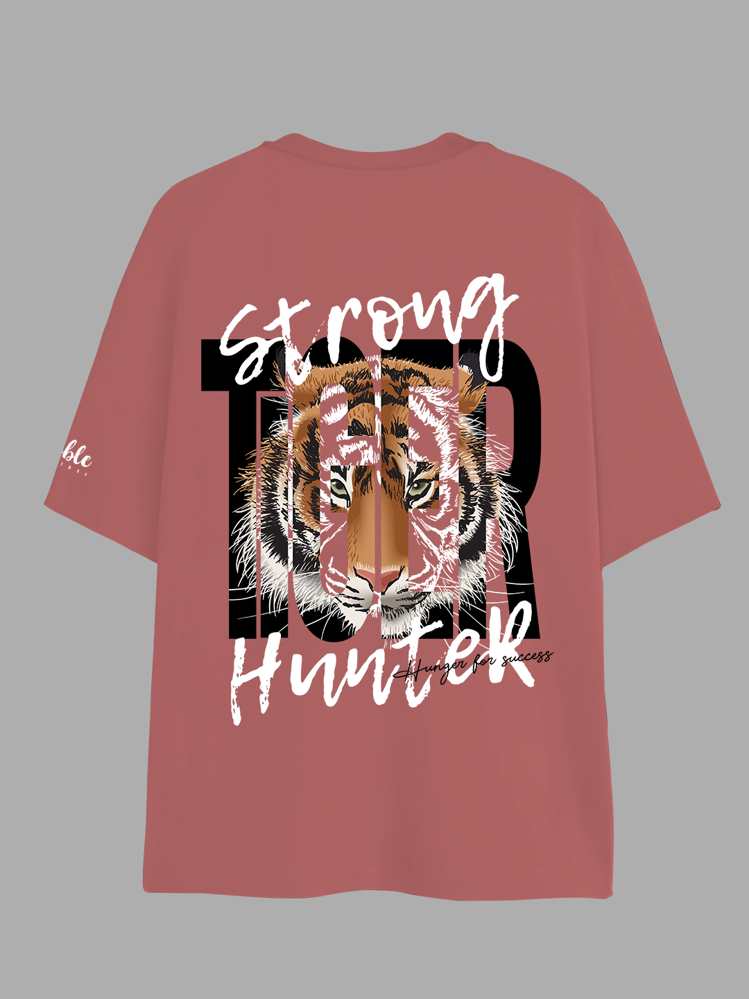 Strong Tiger Hunter T-Shirt in Rosy Red – Fierce Wildlife Graphic Tee For Women