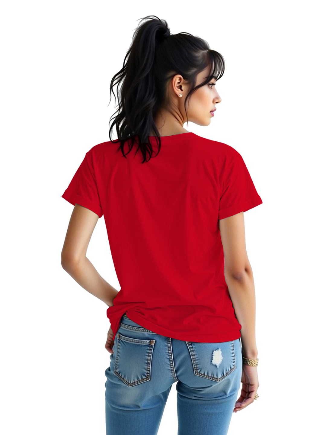 Women’s Red Cricket Fan T-Shirt | Stylish & Comfortable Regular Fit | Trendy Supporters’ Tee for Cricket Enthusiasts