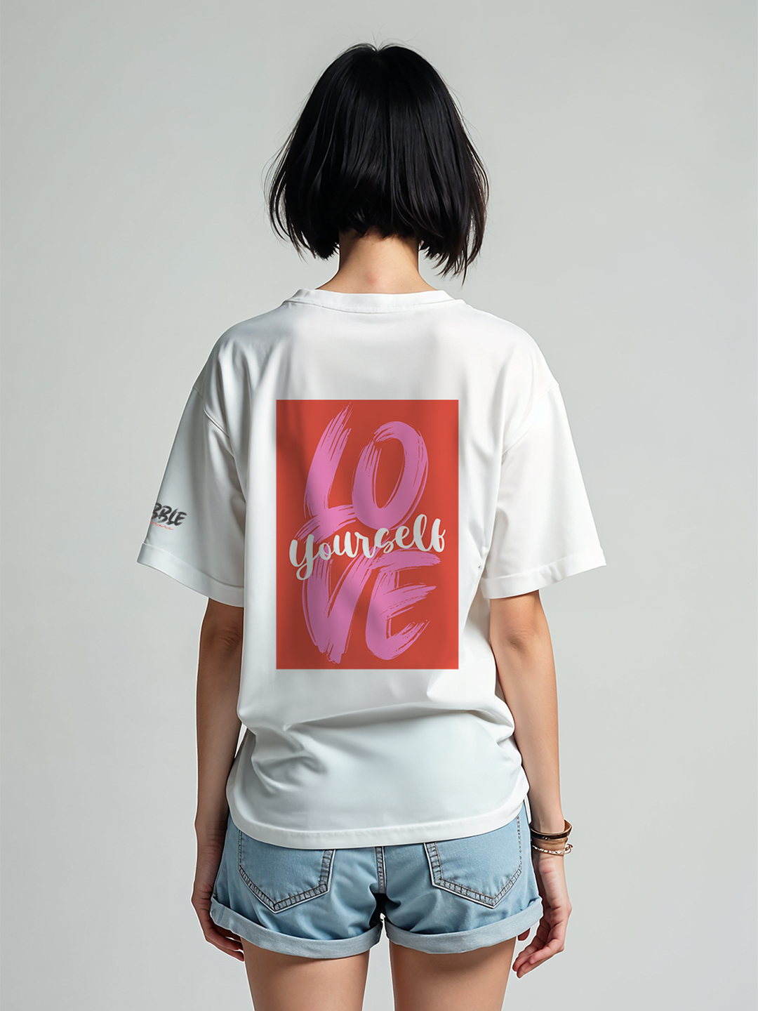 Love Yourself T-Shirt in White – Positive Affirmation Graphic Tee For Women